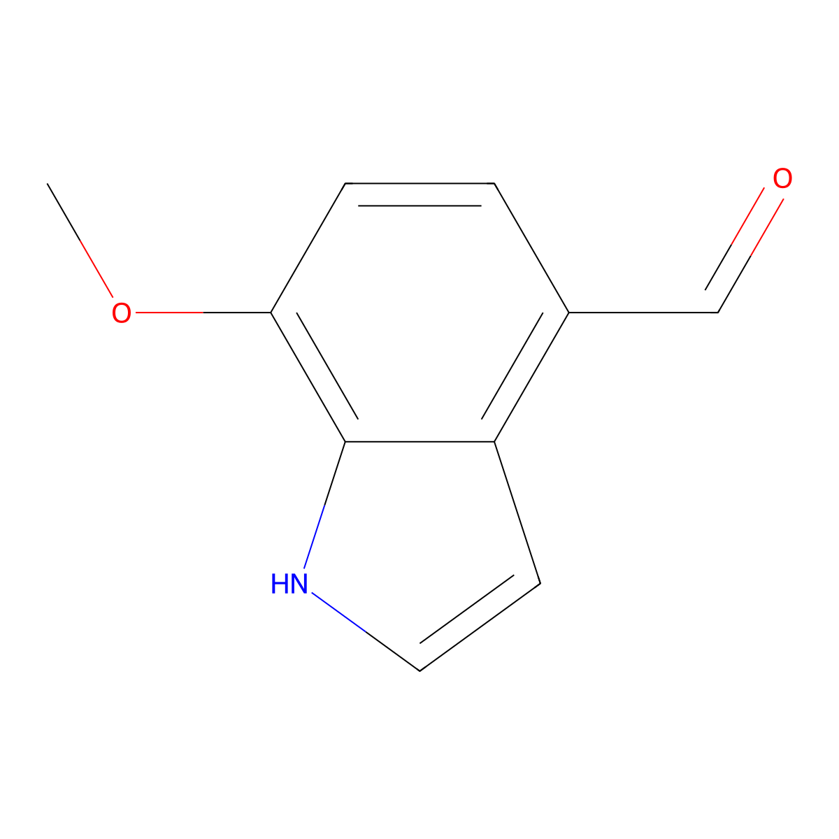 7-methoxy-1H-indole-4-carbaldehyde molecular structure, CAS 85598-16-9