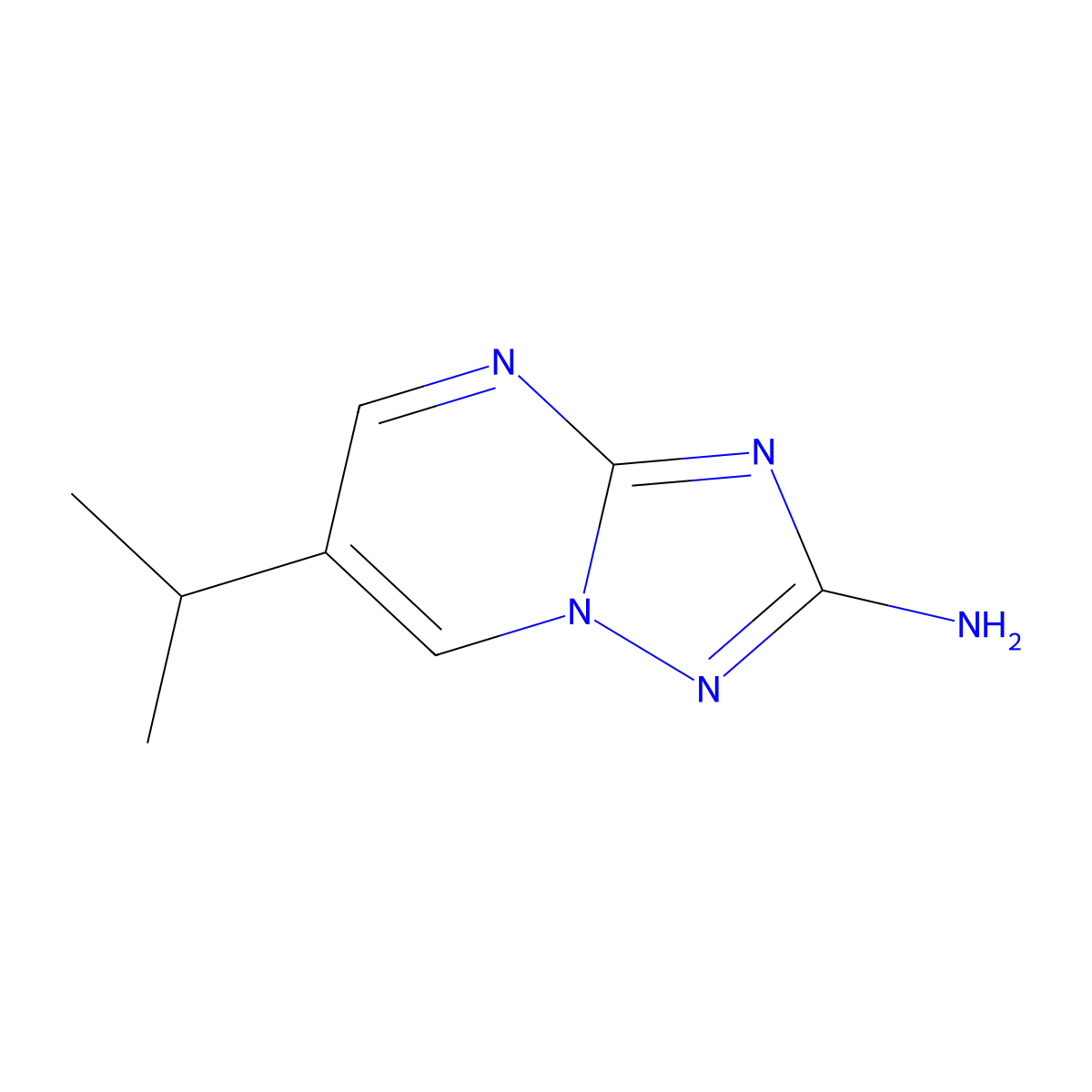 6-Isopropyl[1,2,4]triazolo[1,5-a]pyrimidin-2-amine molecular structure, CAS 85599-36-6