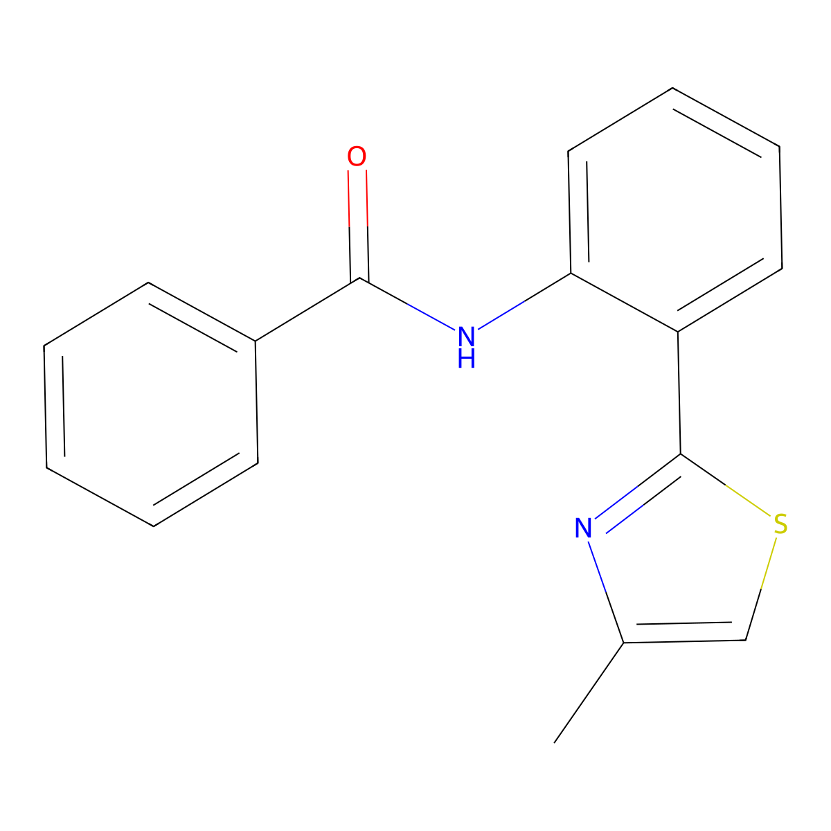 N-[2-(4-methyl-1,3-thiazol-2-yl)phenyl]benzamide molecular structure, CAS 855991-63-8