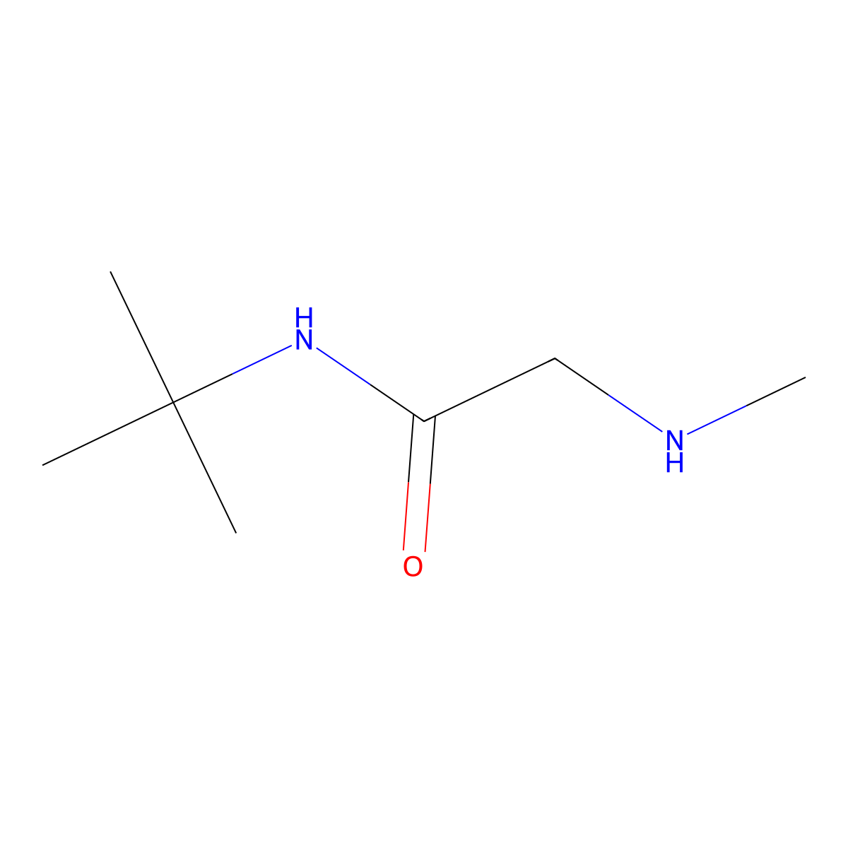 N-(tert-butyl)-2-(methylamino)acetamide molecular structure, CAS 855991-80-9