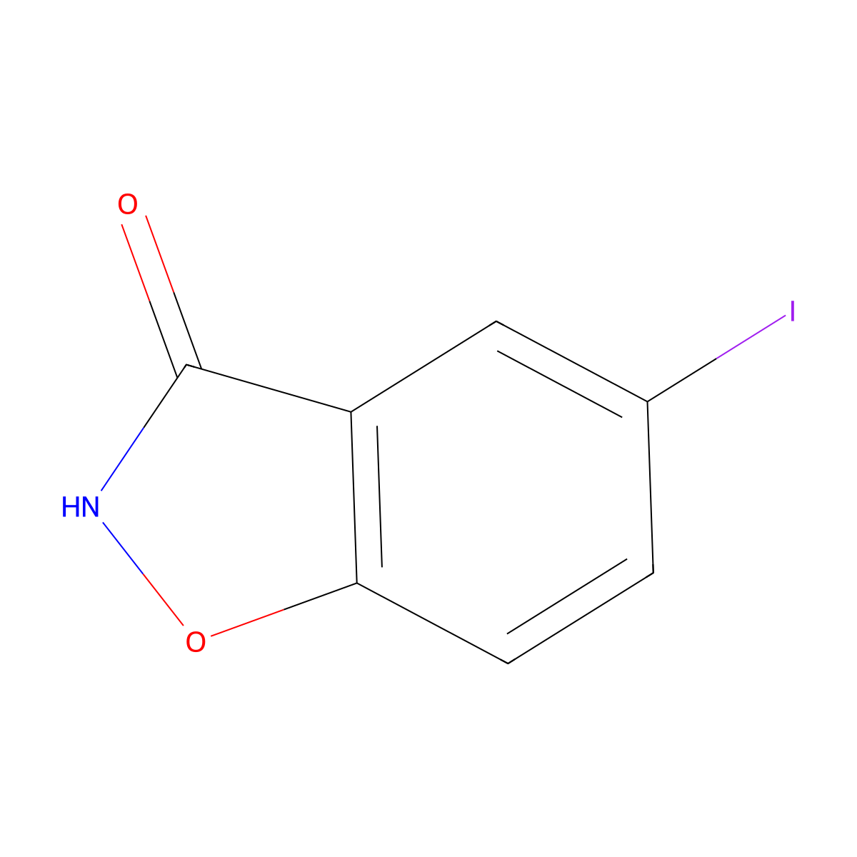 5-Iodo-1,2-benzoxazol-3-ol molecular structure, CAS 855996-68-8