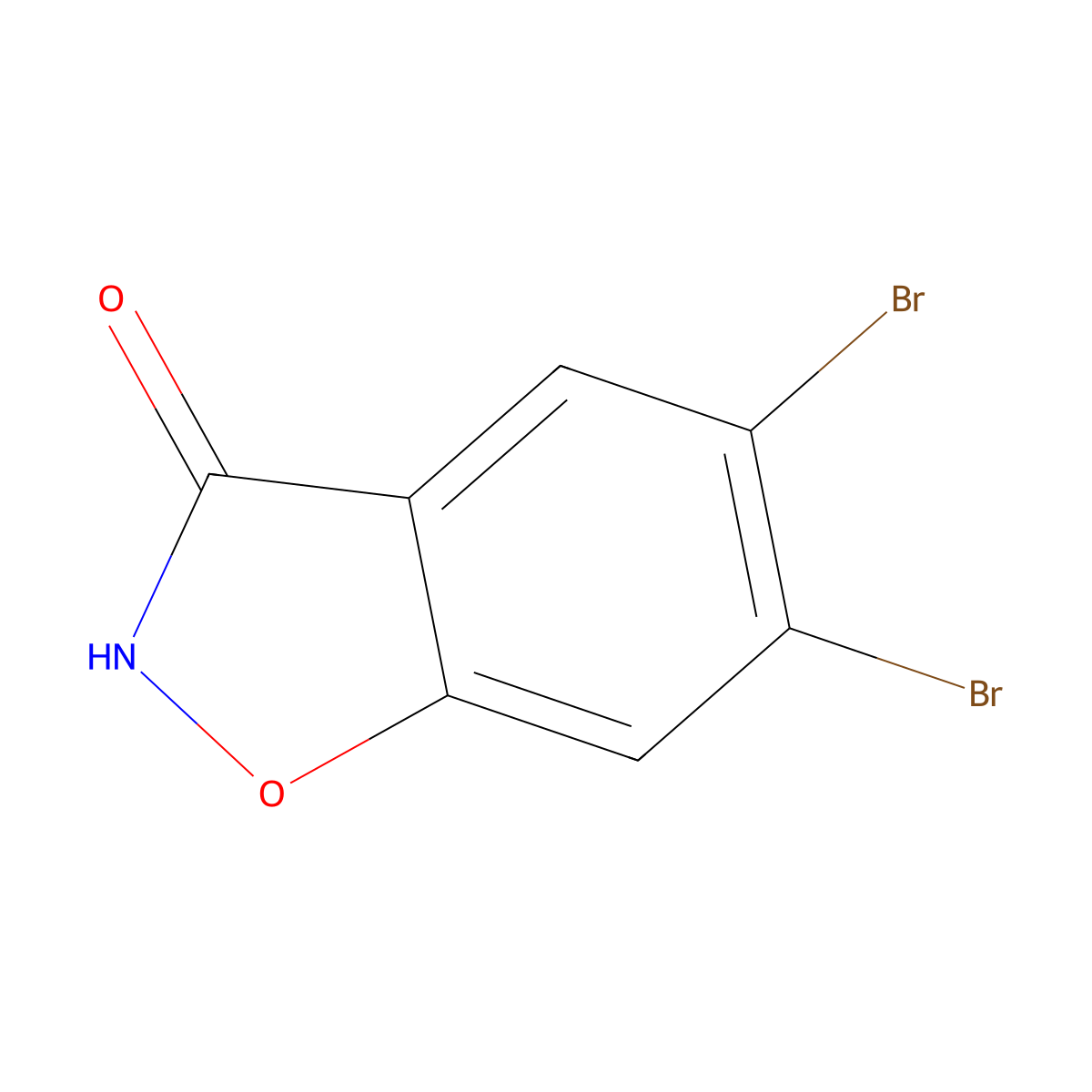 5,6-Dibromo-benzo[d]isoxazol-3-ol molecular structure, CAS 855996-70-2
