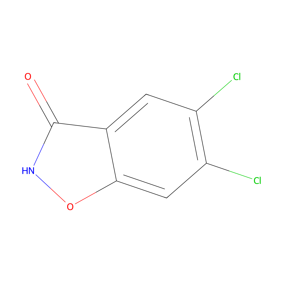 5,6-Dichloro-1,2-benzoxazol-3-ol molecular structure, CAS 855996-73-5