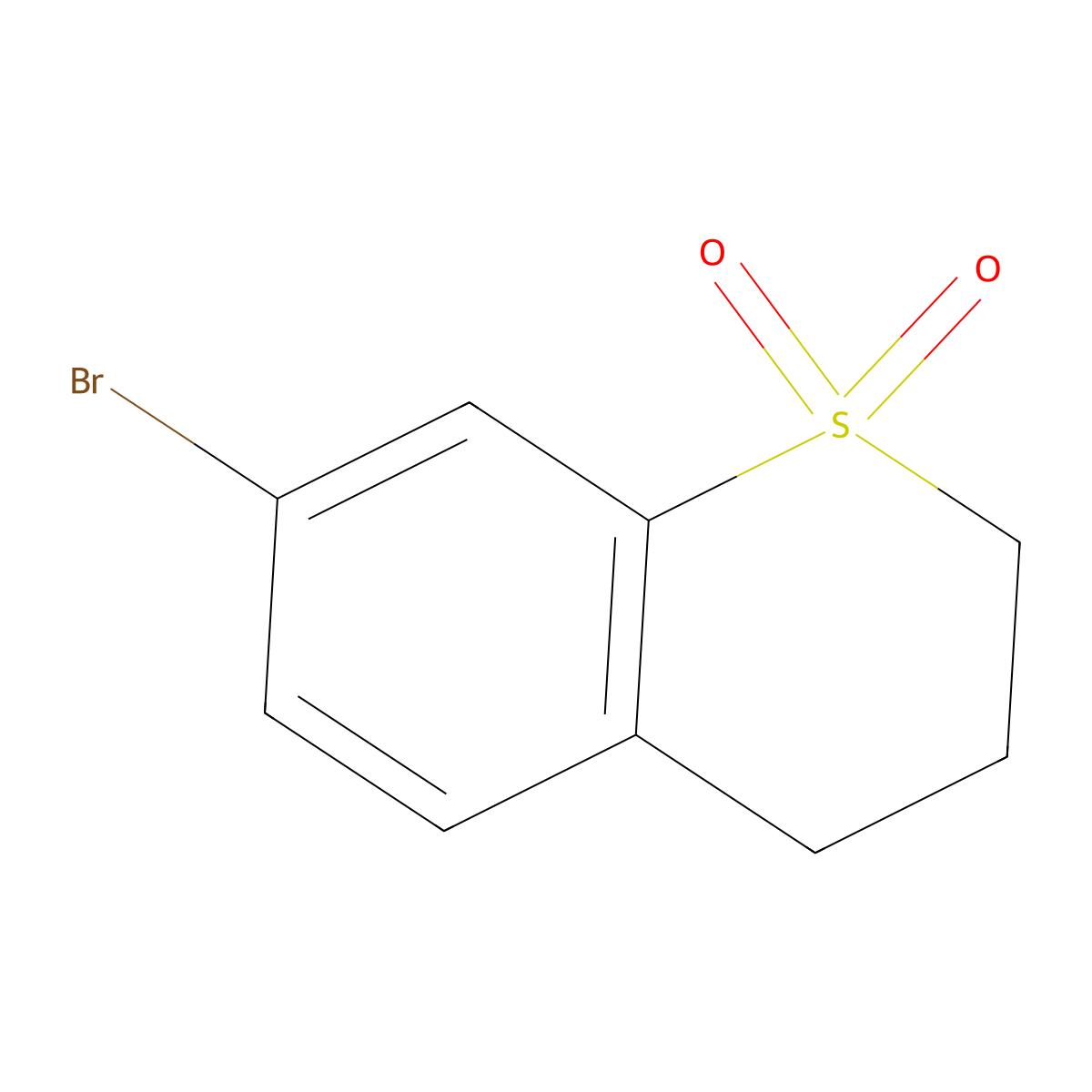 7-bromo-3,4-dihydro-2H-1lambda6-benzothiopyran-1,1-dione molecular structure, CAS 855997-37-4