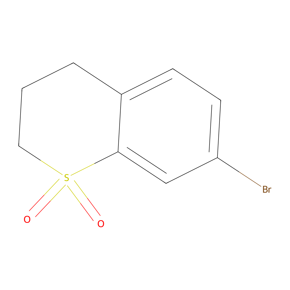 7-bromo-3,4-dihydro-2H-1lambda6-benzothiopyran-1,1-dione molecular structure, CAS 855997-37-4