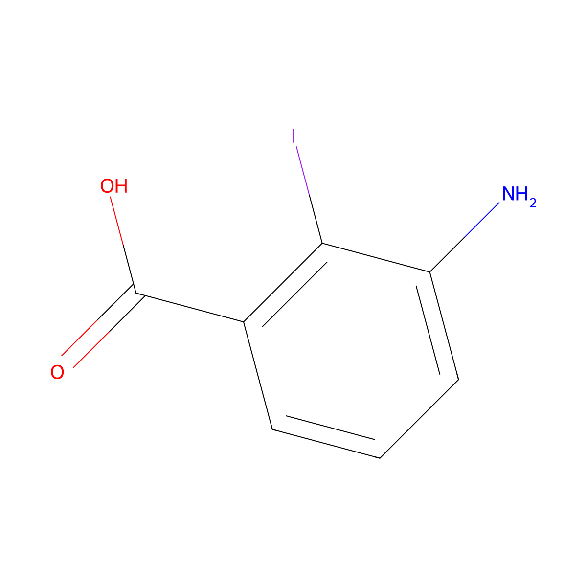 3-Amino-2-iodobenzoic acid molecular structure, CAS 85600-30-2