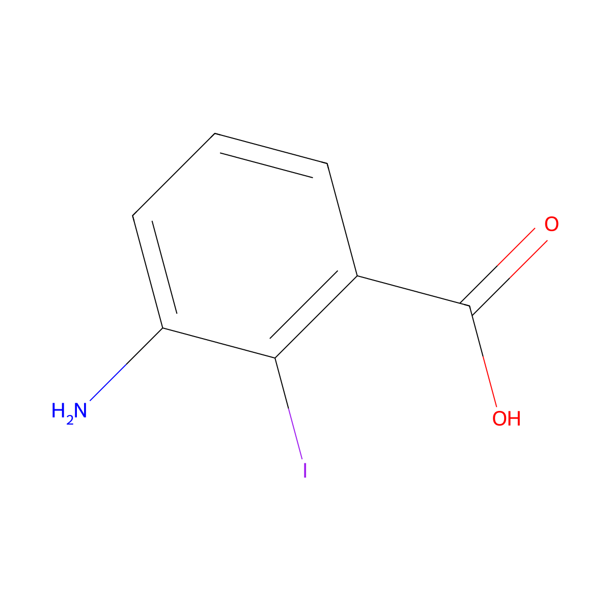 3-Amino-2-iodobenzoic acid molecular structure, CAS 85600-30-2