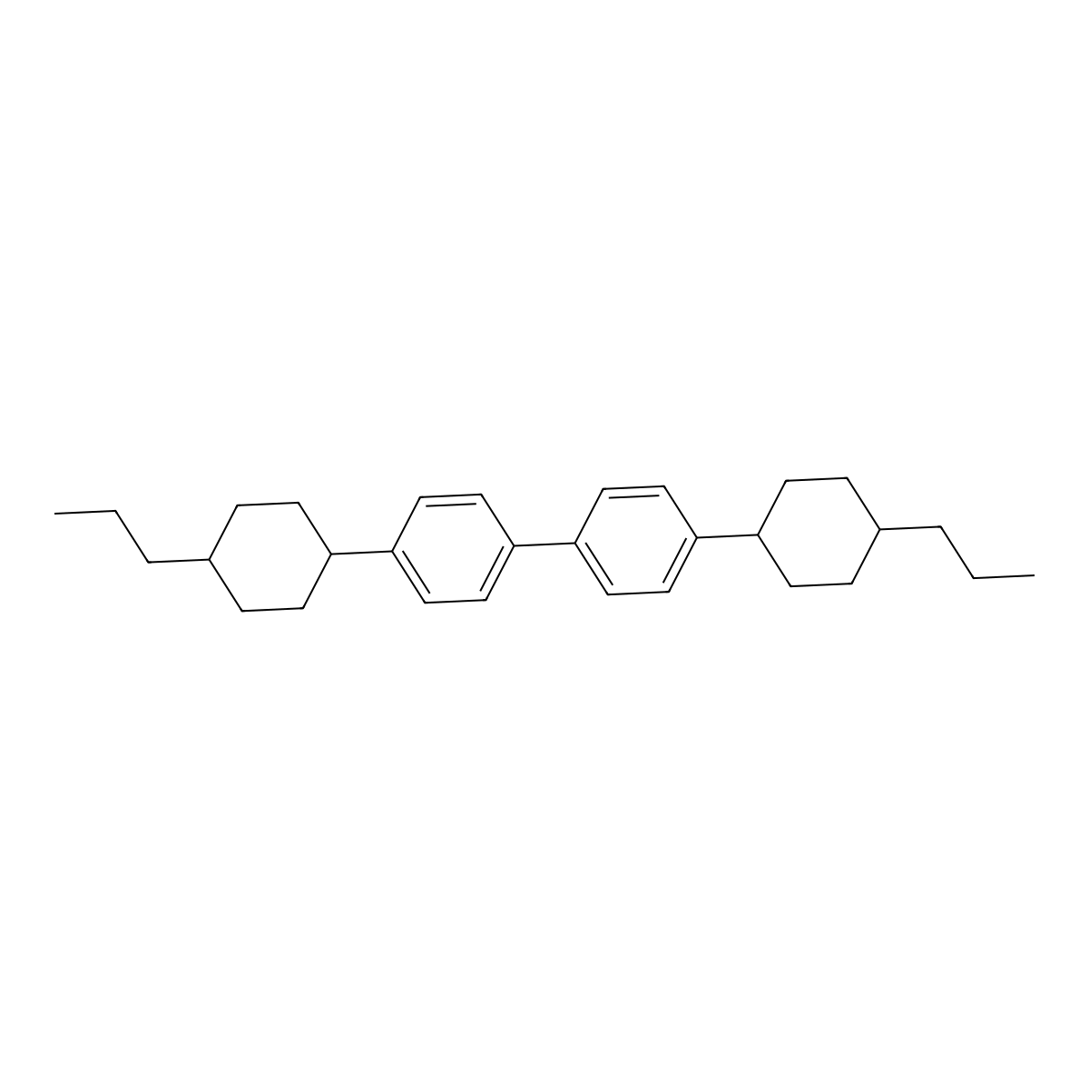 4,4'-Bis(trans-4-propylcyclohexyl)biphenyl molecular structure, CAS 85600-56-2