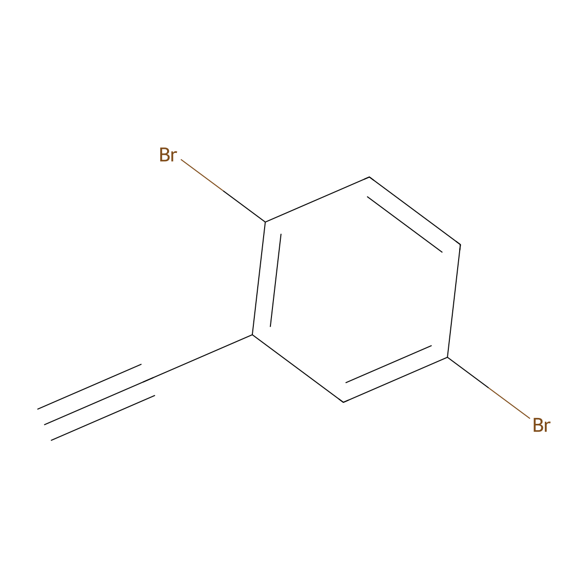 1,4-Dibromo-2-ethynylbenzene molecular structure, CAS 856000-38-9