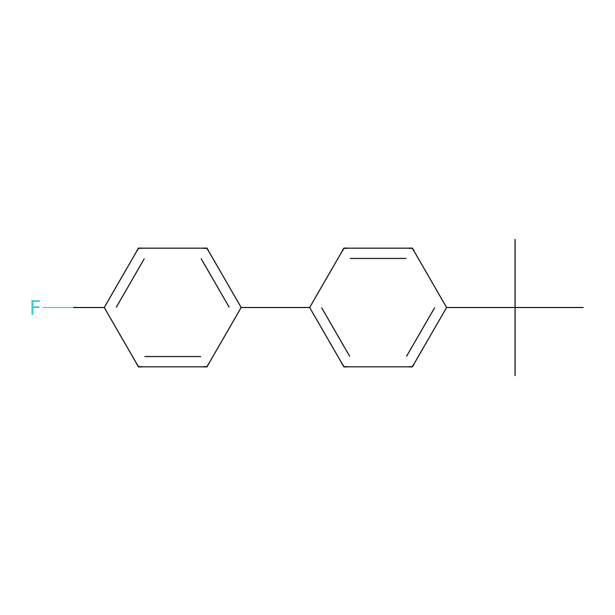 4'-Tert-butyl-4-fluorobiphenyl molecular structure, CAS 856007-24-4