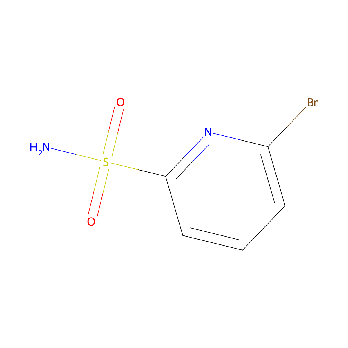 6-Bromopyridine-2-sulfonamide molecular structure, CAS 856013-04-2