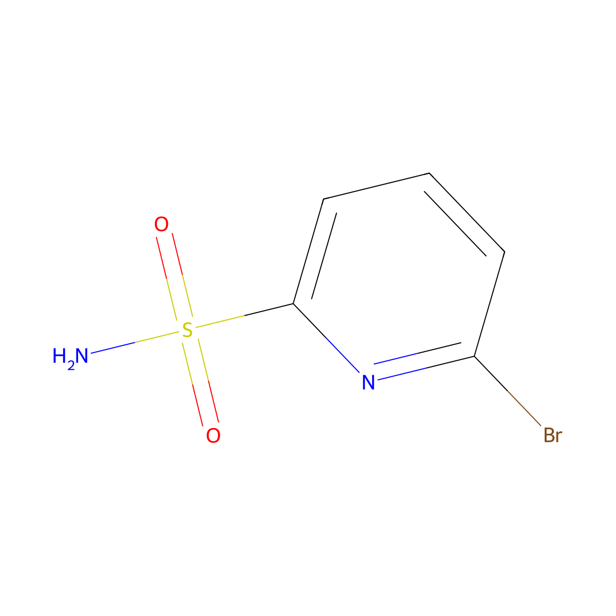 6-Bromopyridine-2-sulfonamide molecular structure, CAS 856013-04-2