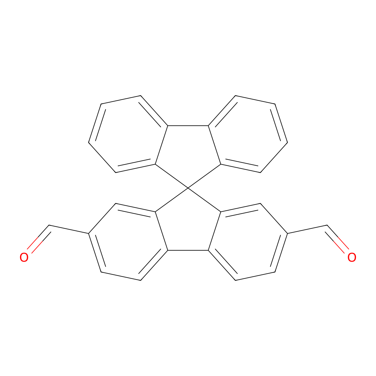 9,9'-Spirobi(9H-fluorene)-2',7'-dicarboxaldehyde molecular structure, CAS 856014-12-5