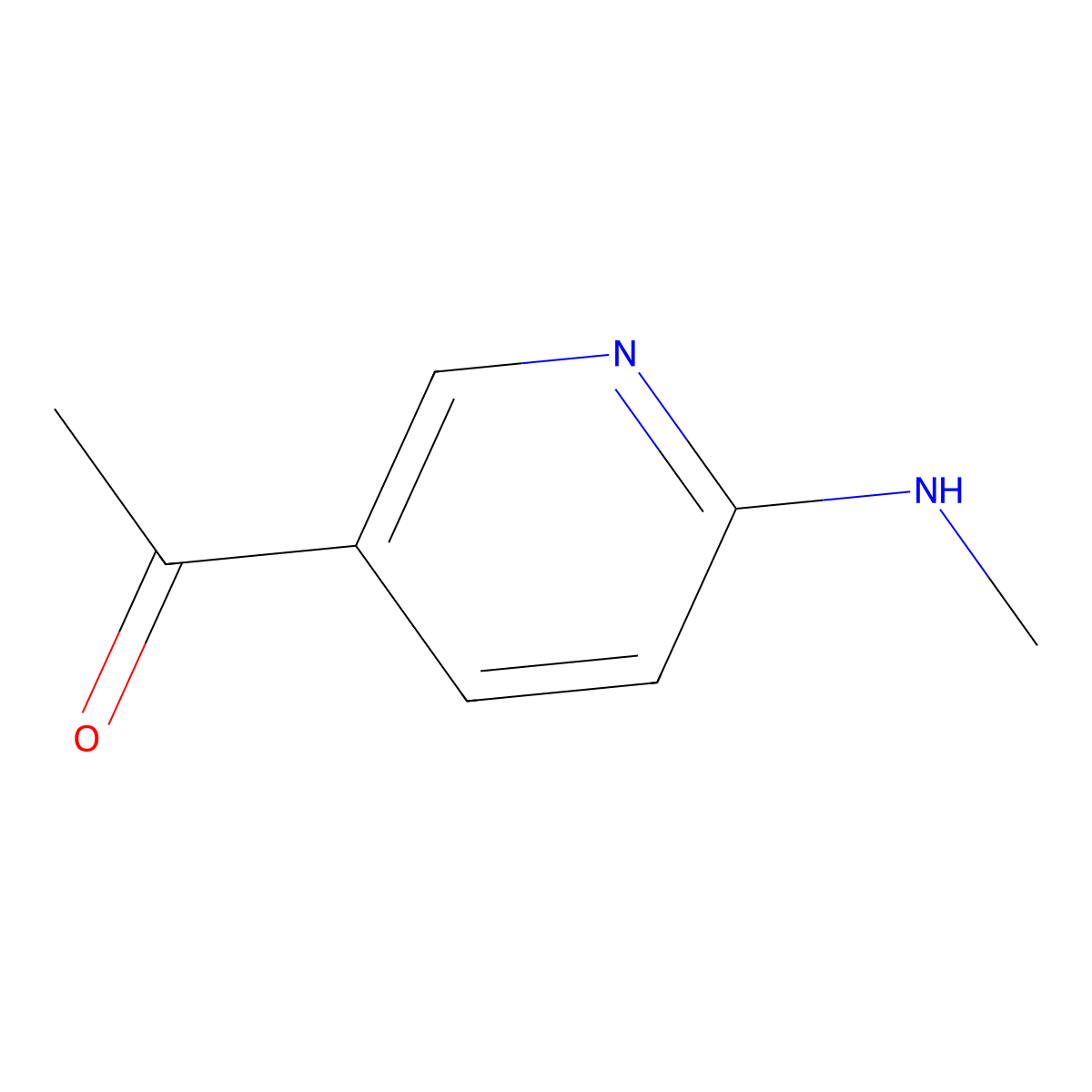 2-(Methylamino)-5-acetylpyridine molecular structure, CAS 856014-63-6