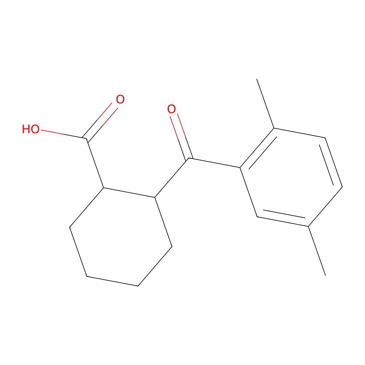 cis-2-(2,5-Dimethylbenzoyl)cyclohexane-1-carboxylic acid molecular structure, CAS 85603-45-8