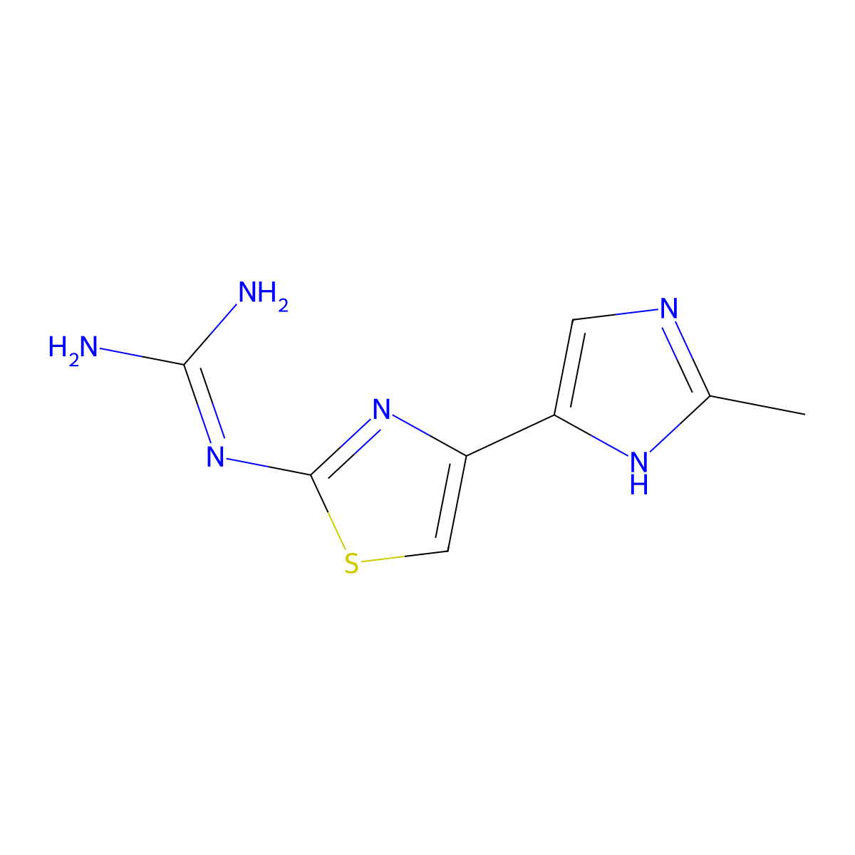 Zaltidine molecular structure, CAS 85604-00-8