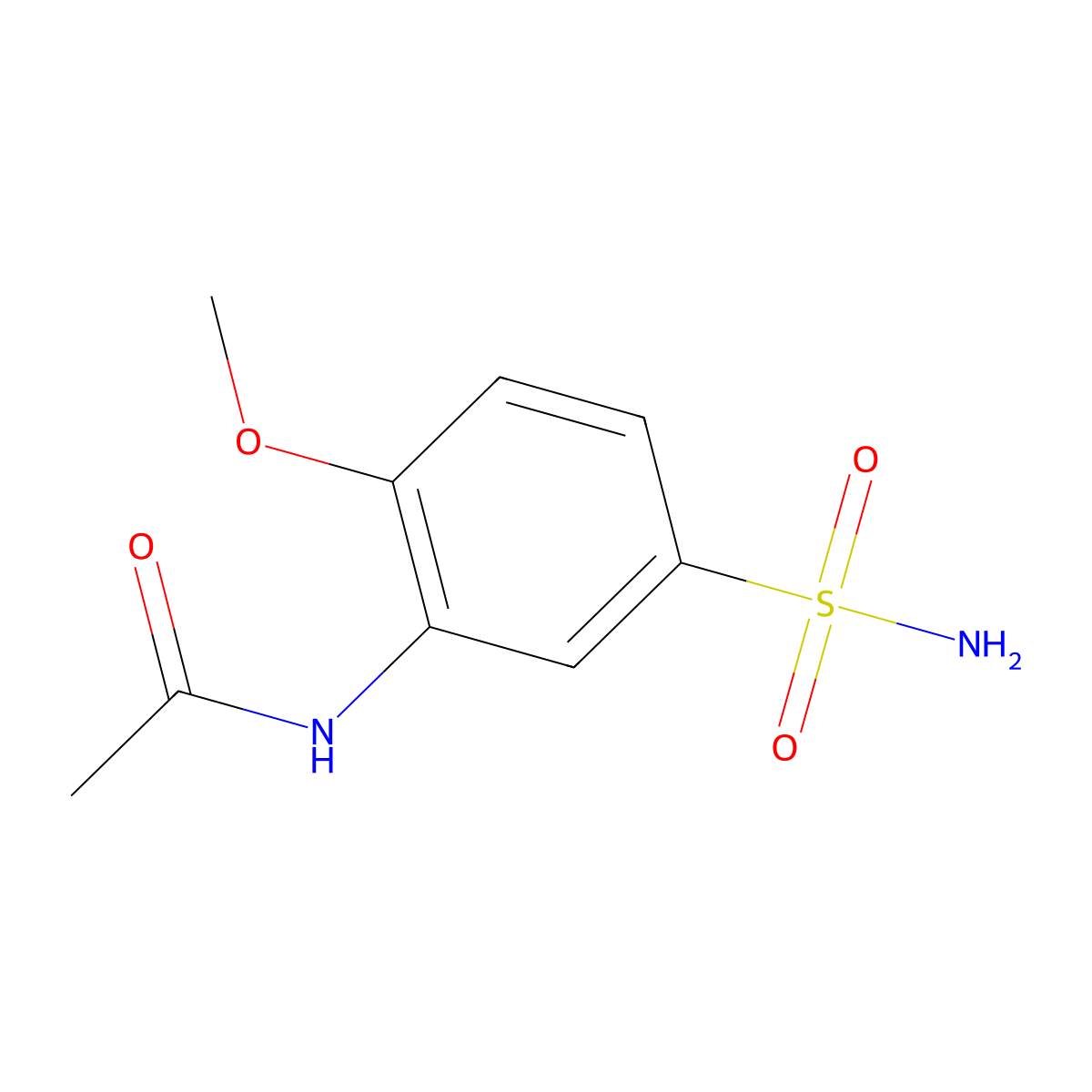 N-(2-methoxy-5-sulfamoylphenyl)acetamide molecular structure, CAS 85605-29-4