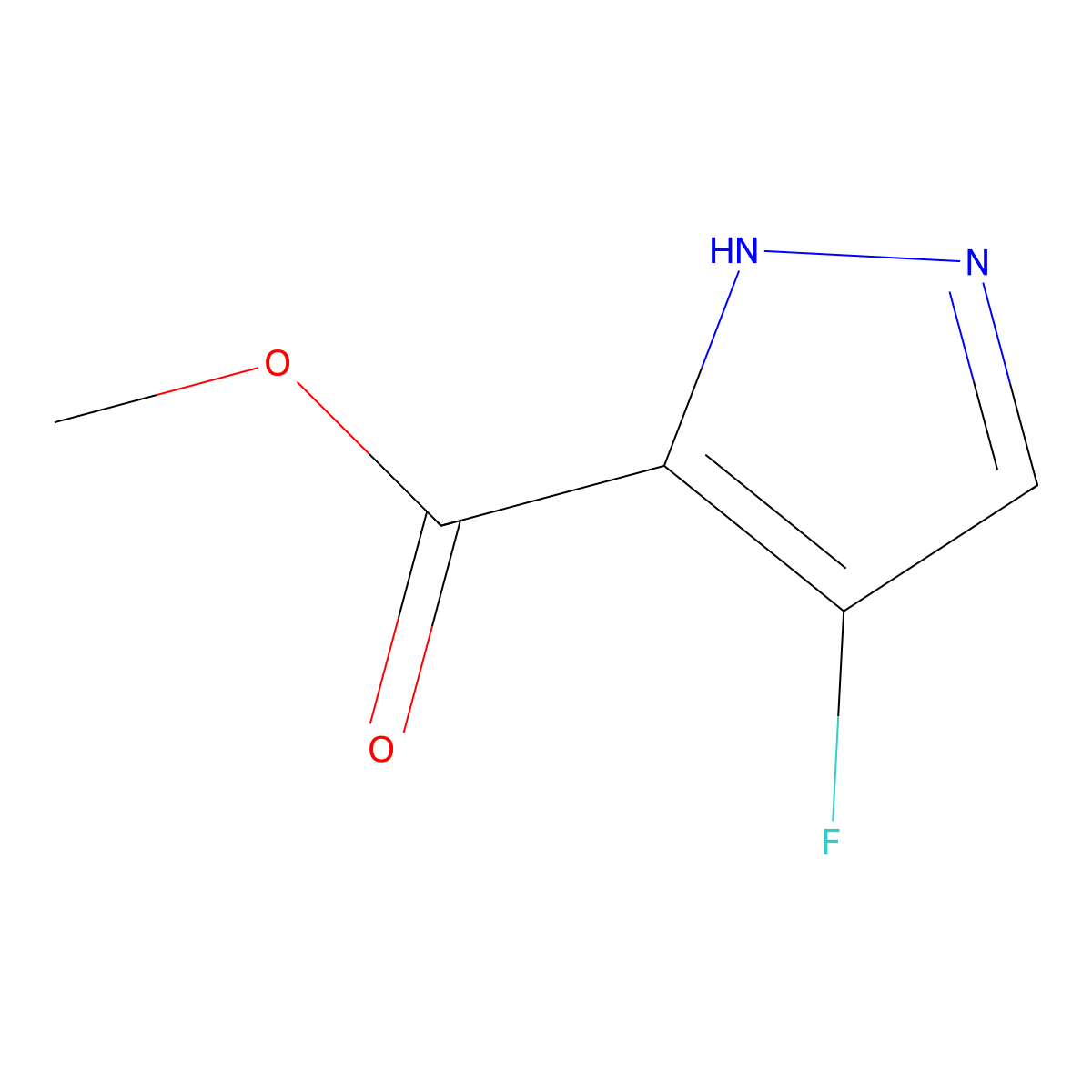 methyl 4-fluoro-1H-pyrazole-3-carboxylate molecular structure, CAS 85605-94-3