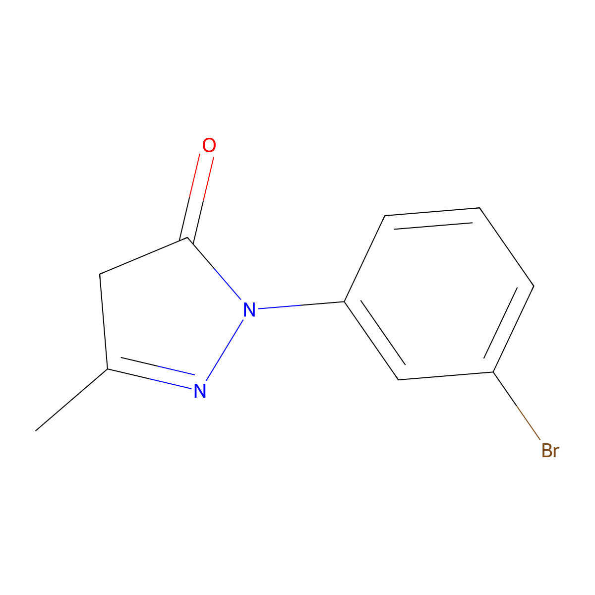 1-(3-Bromophenyl)-3-methyl-4,5-dihydro-1h-pyrazol-5-one molecular structure, CAS 856058-00-9