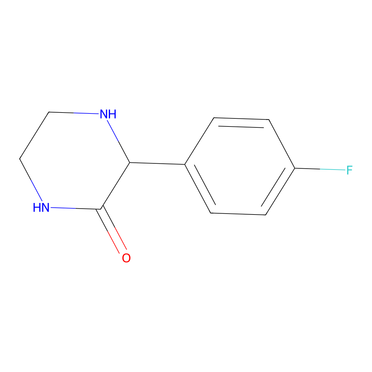 3-(4-Fluorophenyl)piperazin-2-one molecular structure, CAS 85606-96-8
