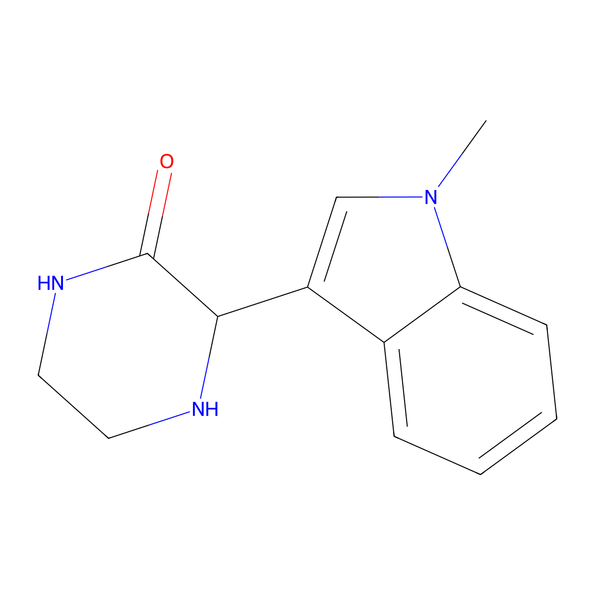 3-(1-methyl-1H-indol-3-yl)piperazin-2-one molecular structure, CAS 85606-99-1