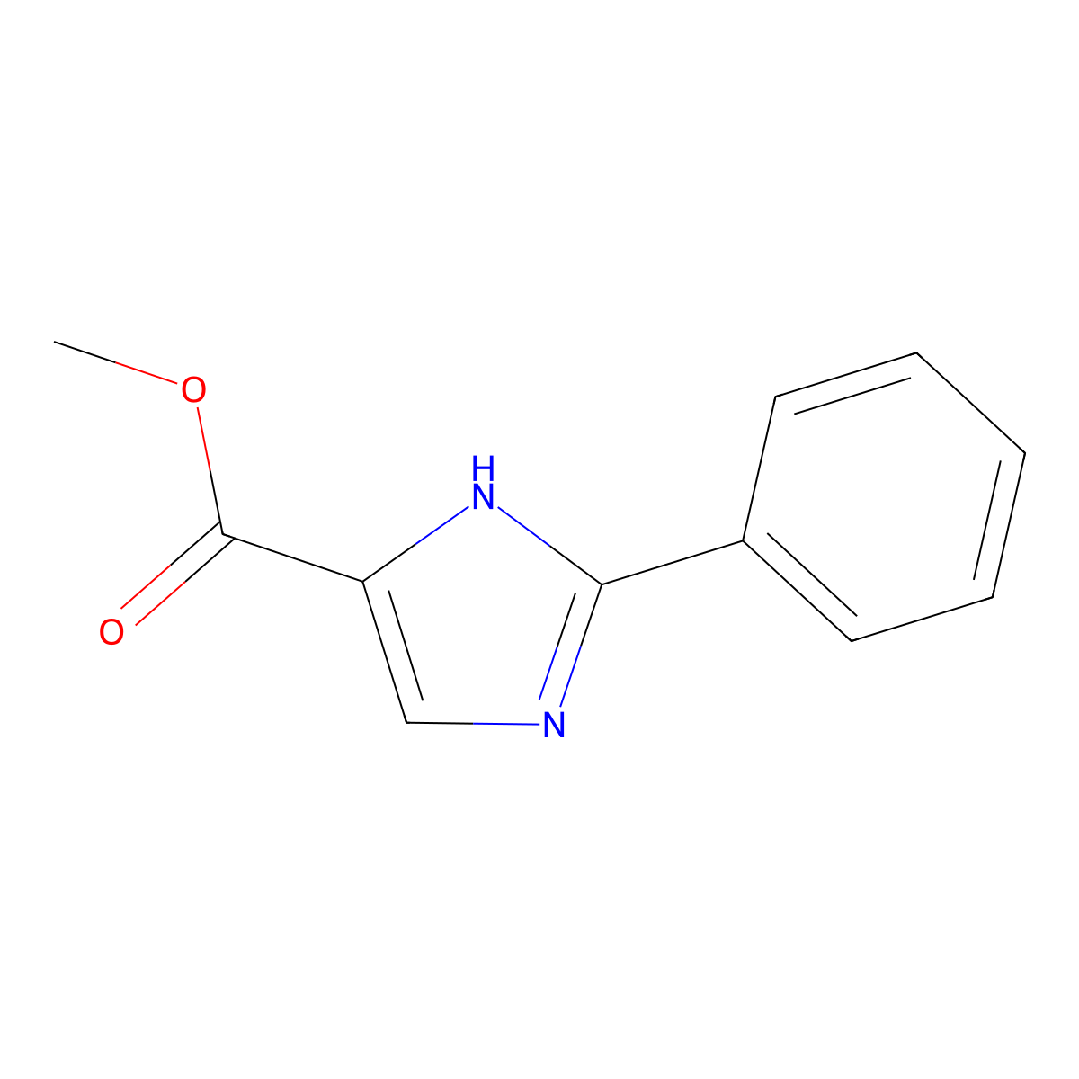methyl 2-phenyl-1H-imidazole-5-carboxylate molecular structure, CAS 856061-37-5