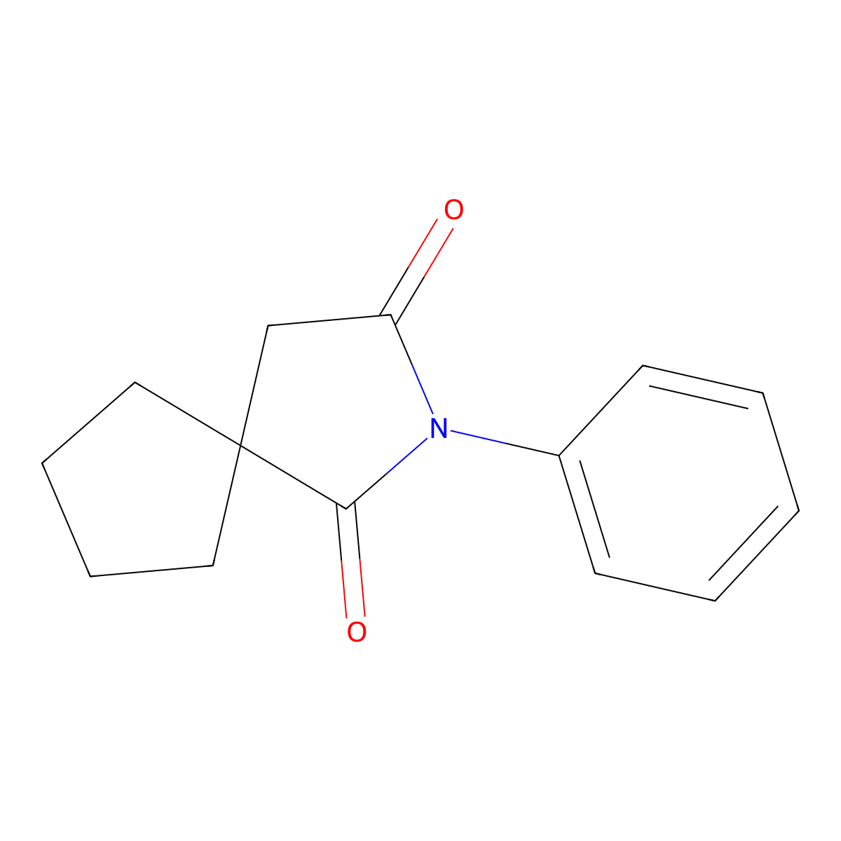 2-Phenyl-2-azaspiro[4.4]nonane-1,3-dione molecular structure, CAS 856068-76-3