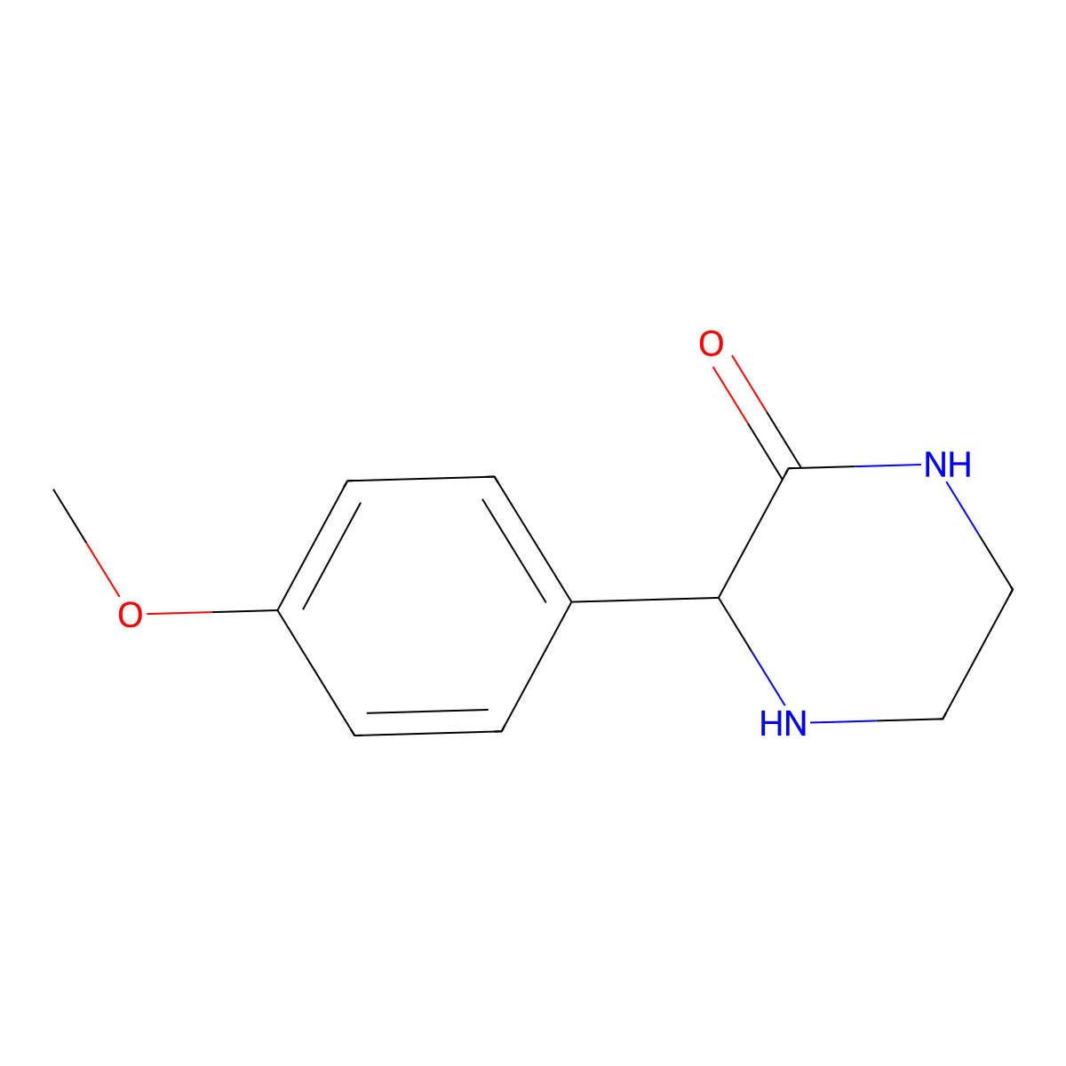 3-(4-Methoxyphenyl)piperazin-2-one molecular structure, CAS 85607-62-1