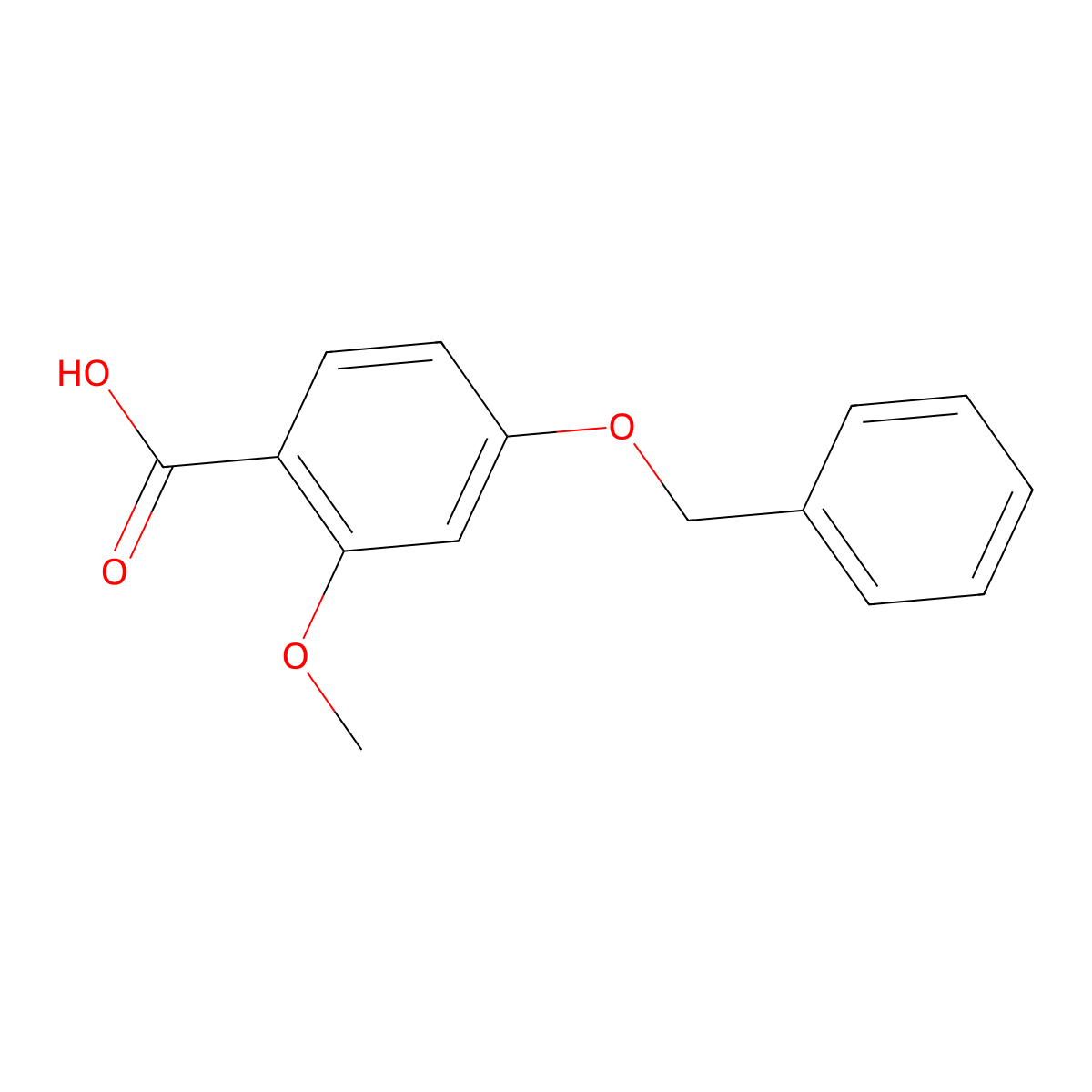 4-Benzyloxy-2-methoxy-benzoic acid molecular structure, CAS 85607-79-0