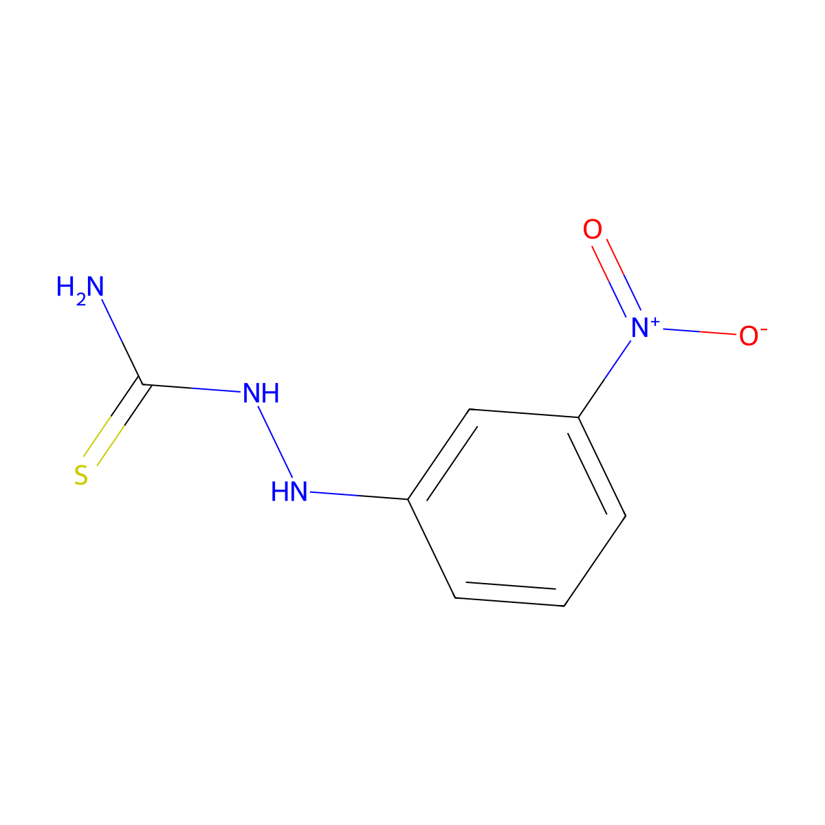 2-(3-Nitrophenyl)-1-hydrazinecarbothioamide molecular structure, CAS 856070-91-2