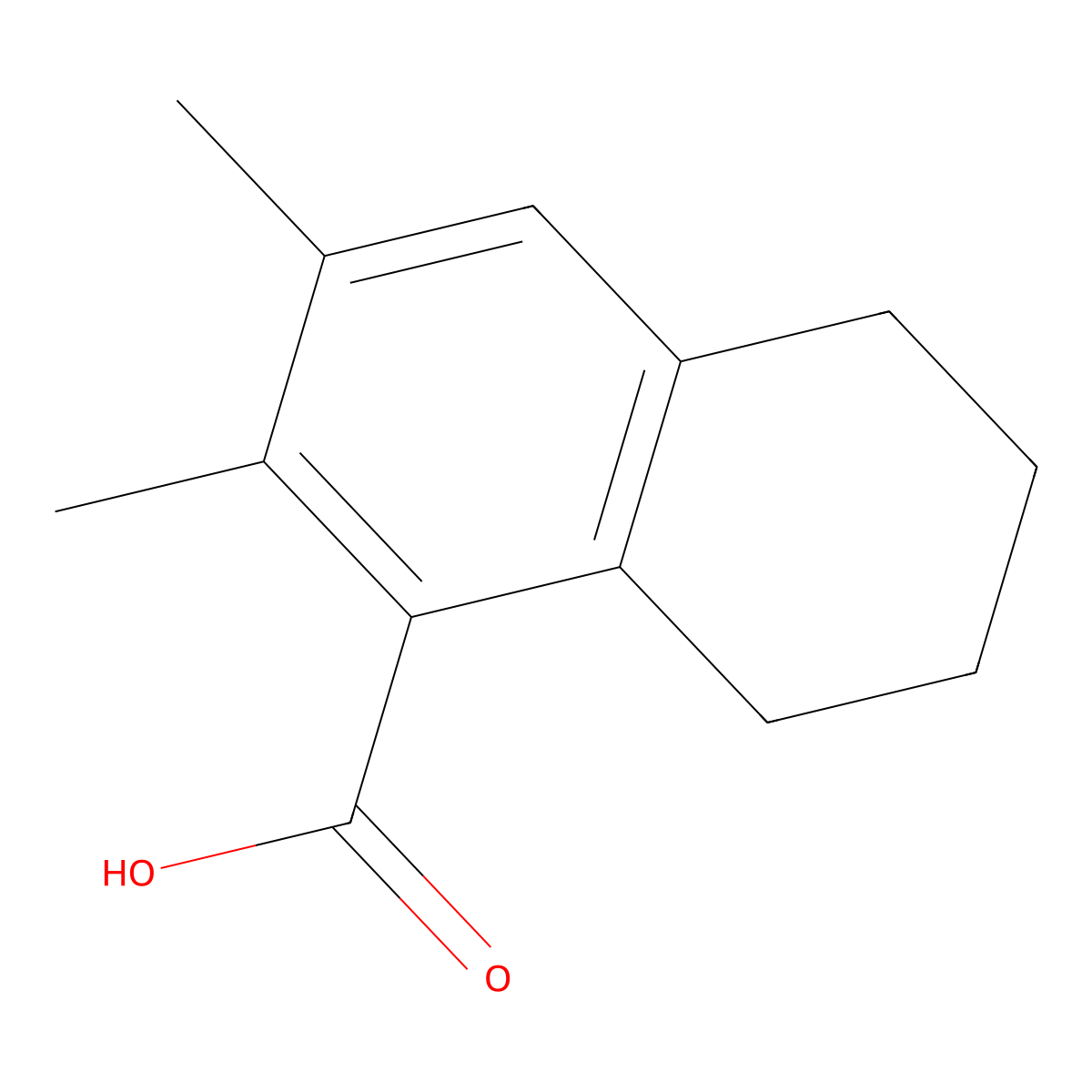 2,3-Dimethyl-5,6,7,8-tetrahydronaphthalene-1-carboxylic acid molecular structure, CAS 856072-23-6