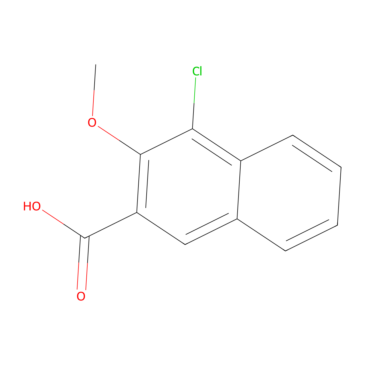 4-Chloro-3-methoxy-2-naphthoic acid molecular structure, CAS 856074-38-9