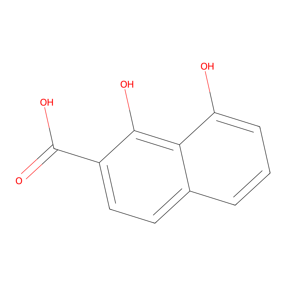 1,8-Dihydroxynaphthalene-2-carboxylic acid molecular structure, CAS 856074-98-1