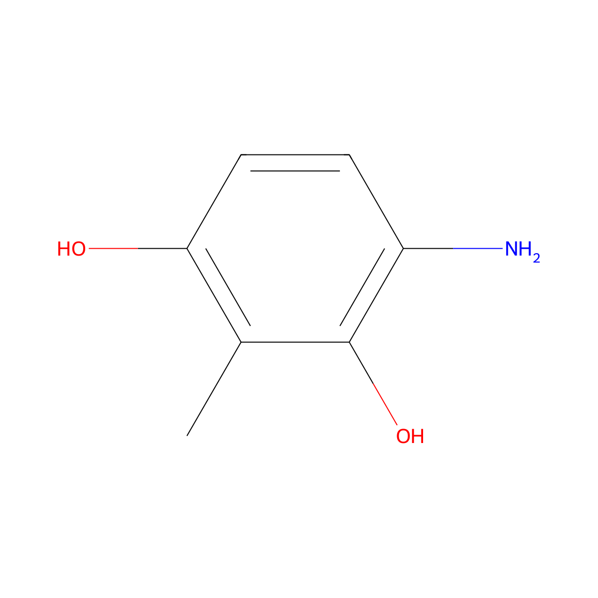 4-Amino-2-methylbenzene-1,3-diol molecular structure, CAS 856079-51-1