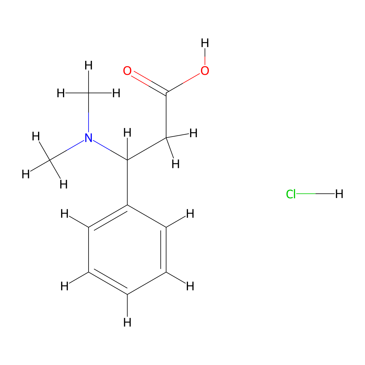 3-(Dimethylamino)-3-phenylpropanoic acid hydrochloride molecular structure, CAS 85608-26-0