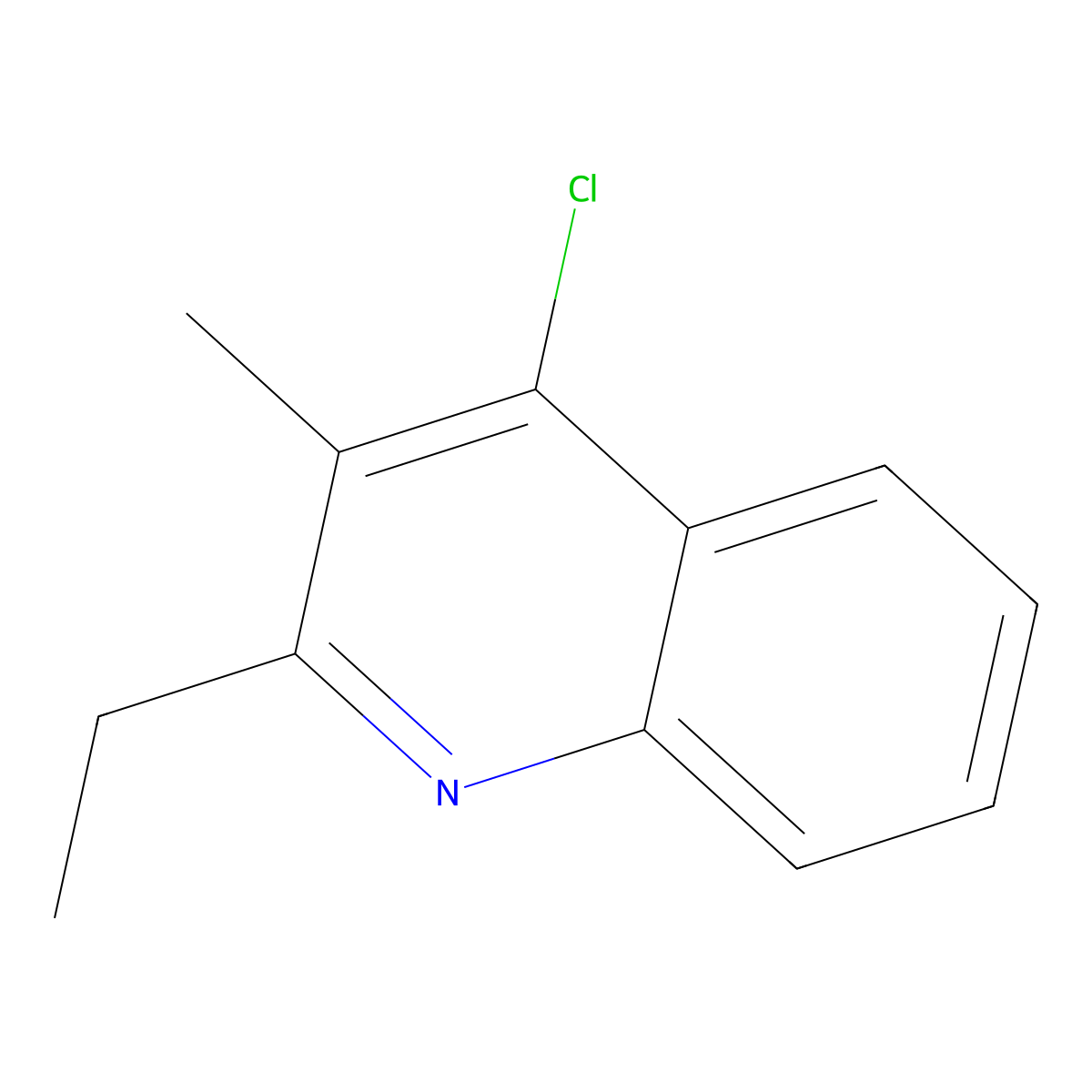 4-Chloro-2-ethyl-3-methylquinoline molecular structure, CAS 856089-50-4