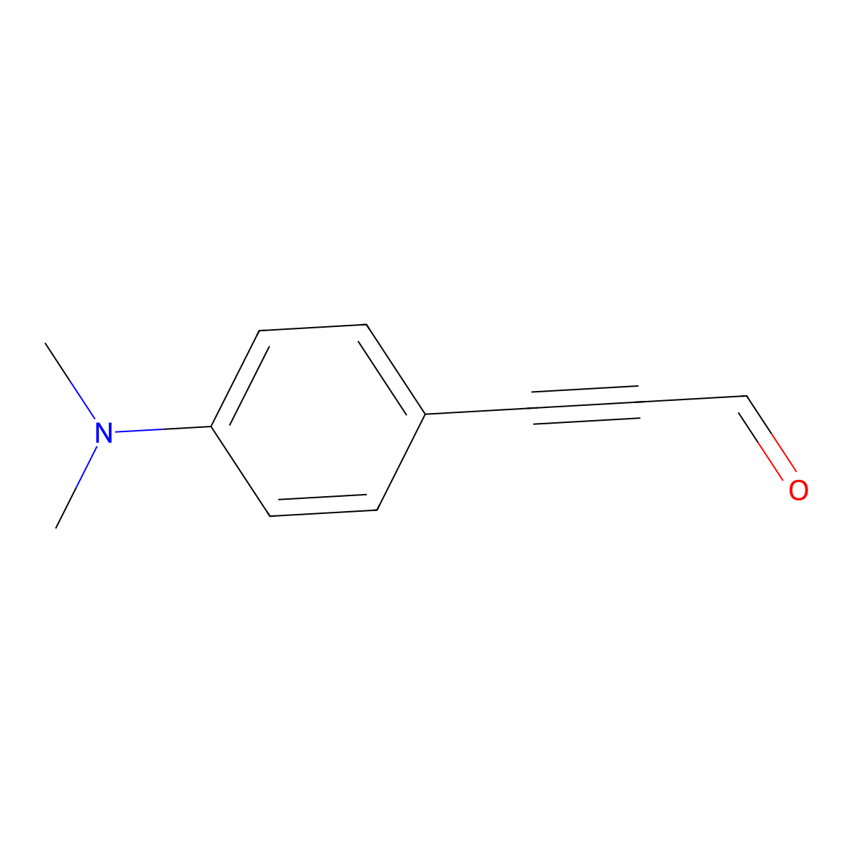 2-Propynal, 3-[4-(dimethylamino)phenyl]- molecular structure, CAS 85609-01-4