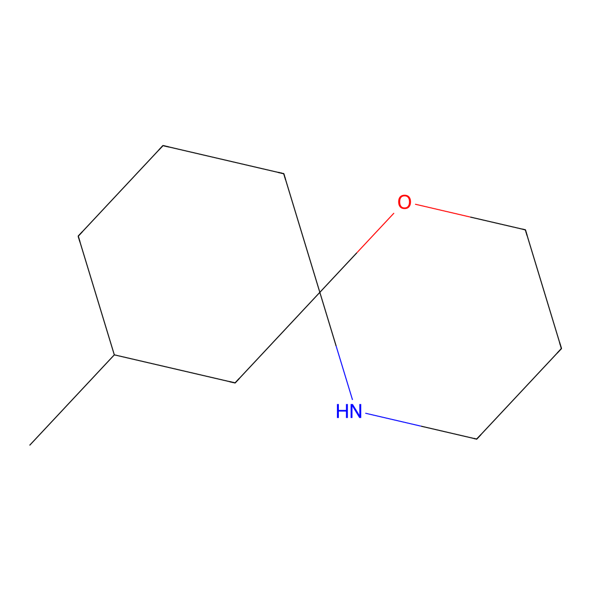 8-Methyl-1-oxa-5-azaspiro[5.5]undecane molecular structure, CAS 85609-18-3