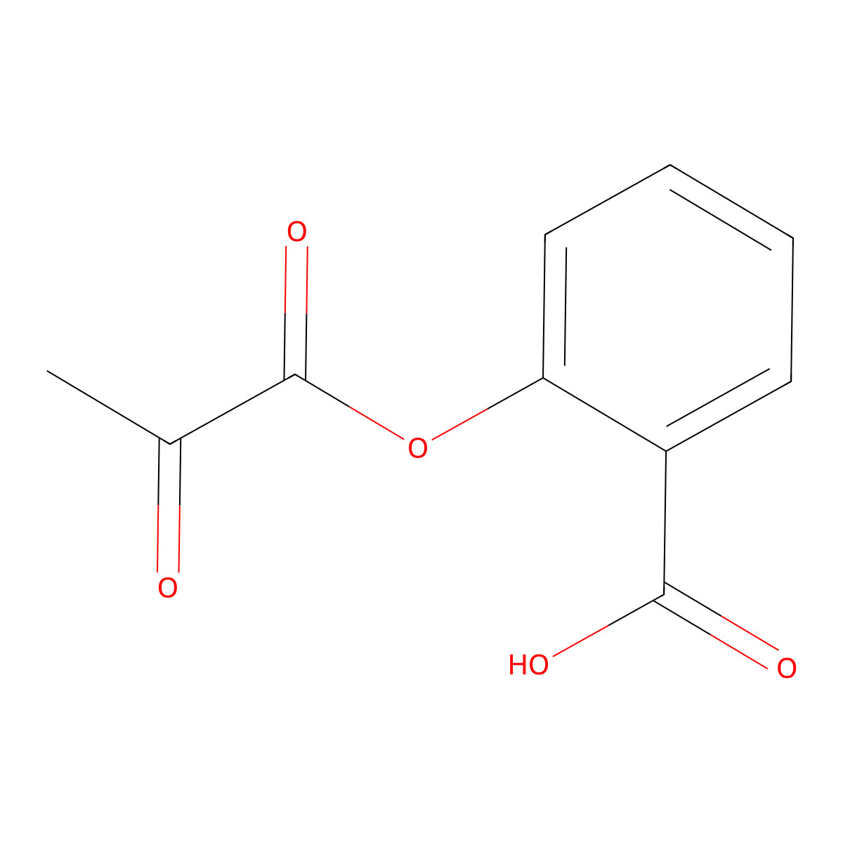 2-((2-Oxopropanoyl)oxy)benzoic acid molecular structure, CAS 856095-68-6