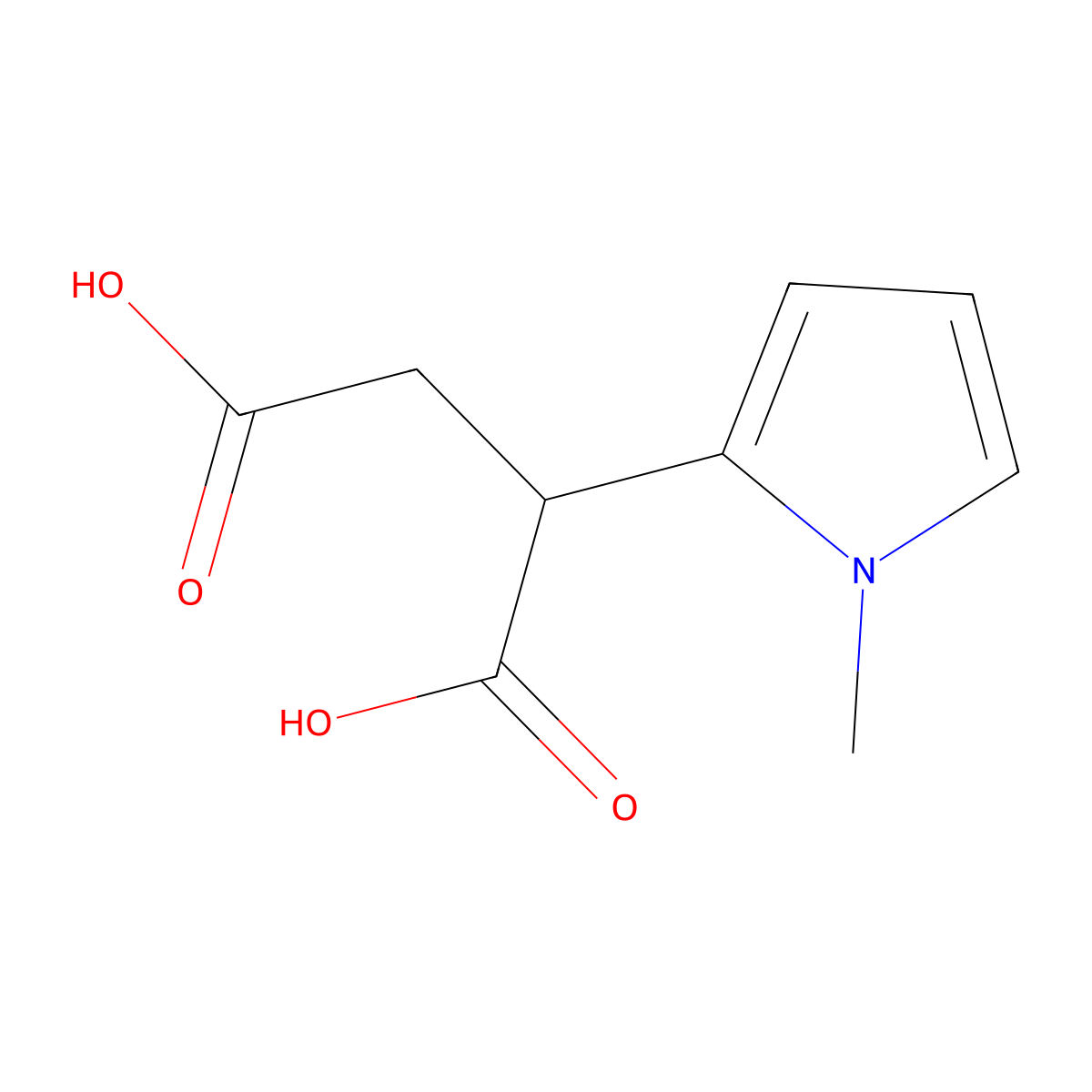 2-(1-Methyl-1h-pyrrol-2-yl)succinic acid molecular structure, CAS 856099-91-7