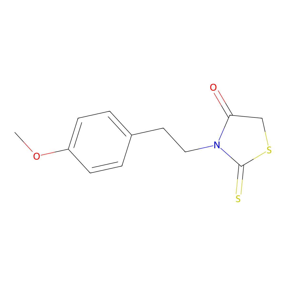 3-[2-(4-Methoxyphenyl)ethyl]-2-sulfanylidene-1,3-thiazolidin-4-one molecular structure, CAS 856107-23-8