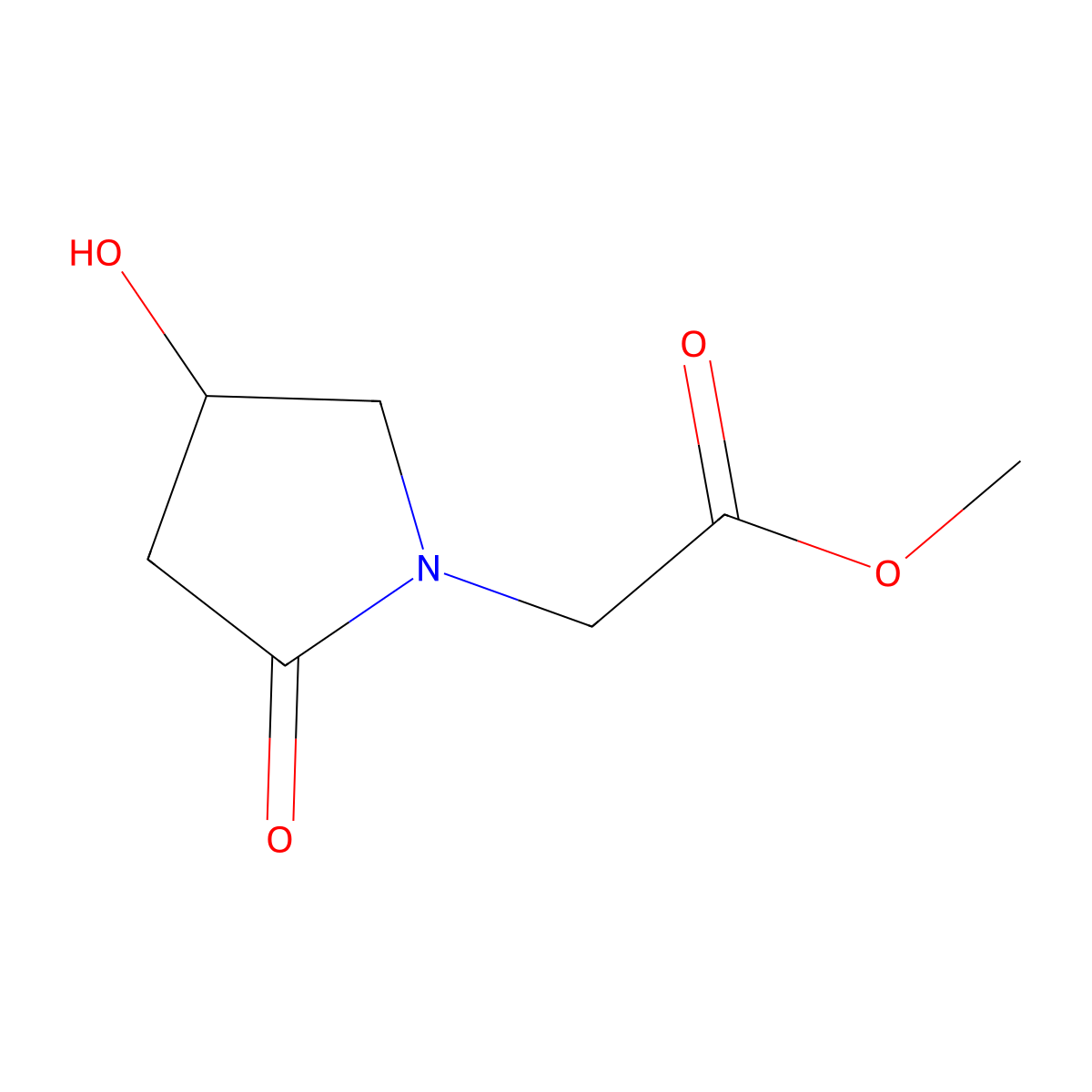 Methyl 2-(4-hydroxy-2-oxopyrrolidin-1-yl)acetate molecular structure, CAS 85614-52-4