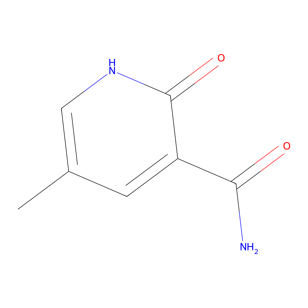 5-Methyl-2-oxo-1,2-dihydropyridine-3-carboxamide molecular structure, CAS 85614-92-2