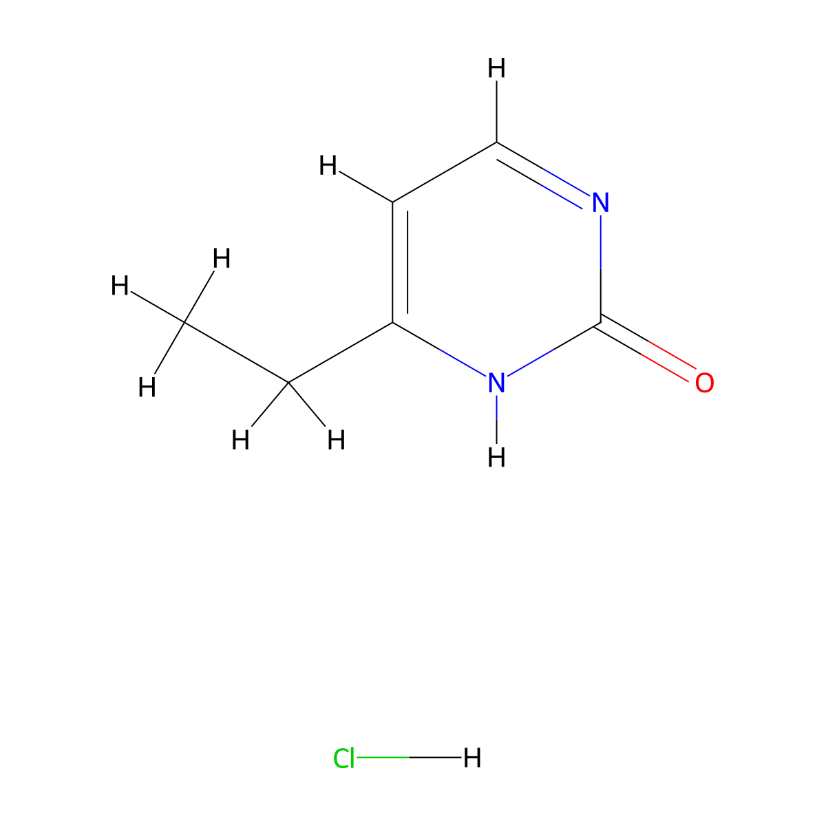 4-Ethylpyrimidin-2-ol hydrochloride molecular structure, CAS 856152-91-5
