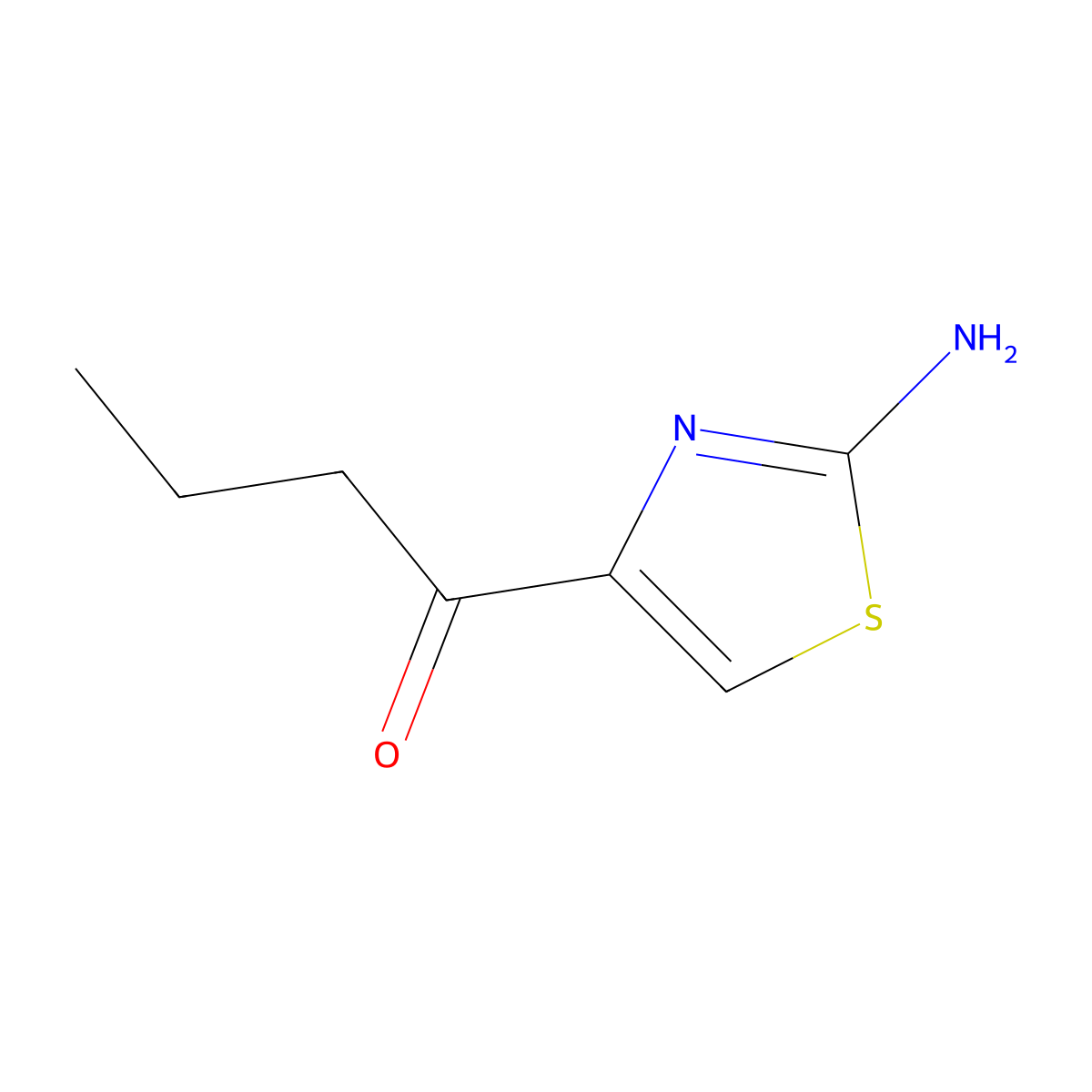 1-(2-Amino-1,3-thiazol-4-YL)butan-1-one molecular structure, CAS 85616-26-8