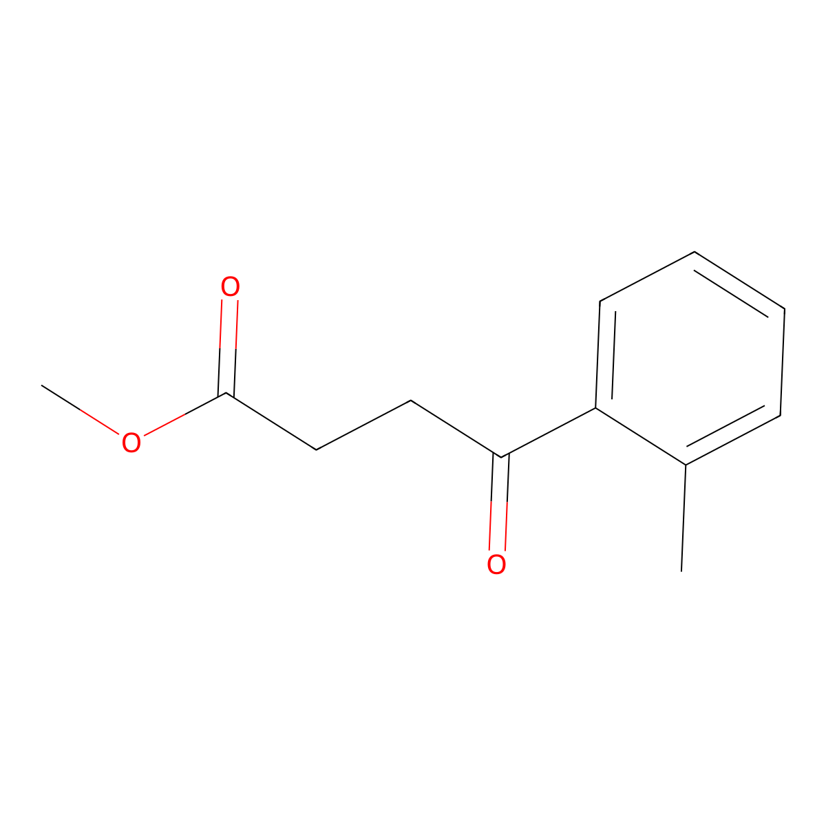Methyl 4-(2-methylphenyl)-4-oxobutanoate molecular structure, CAS 85616-39-3