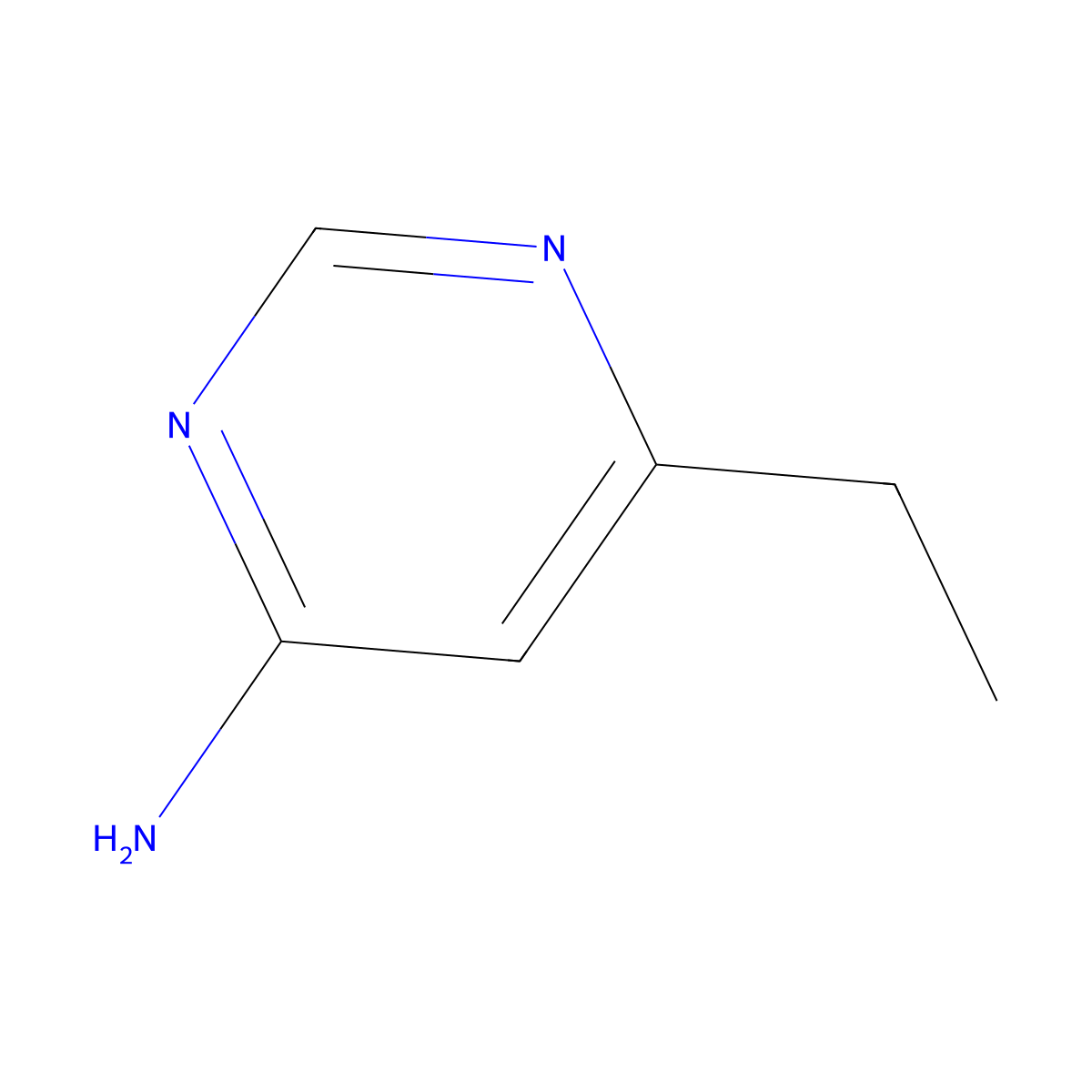 6-Ethylpyrimidin-4-amine molecular structure, CAS 856160-67-3