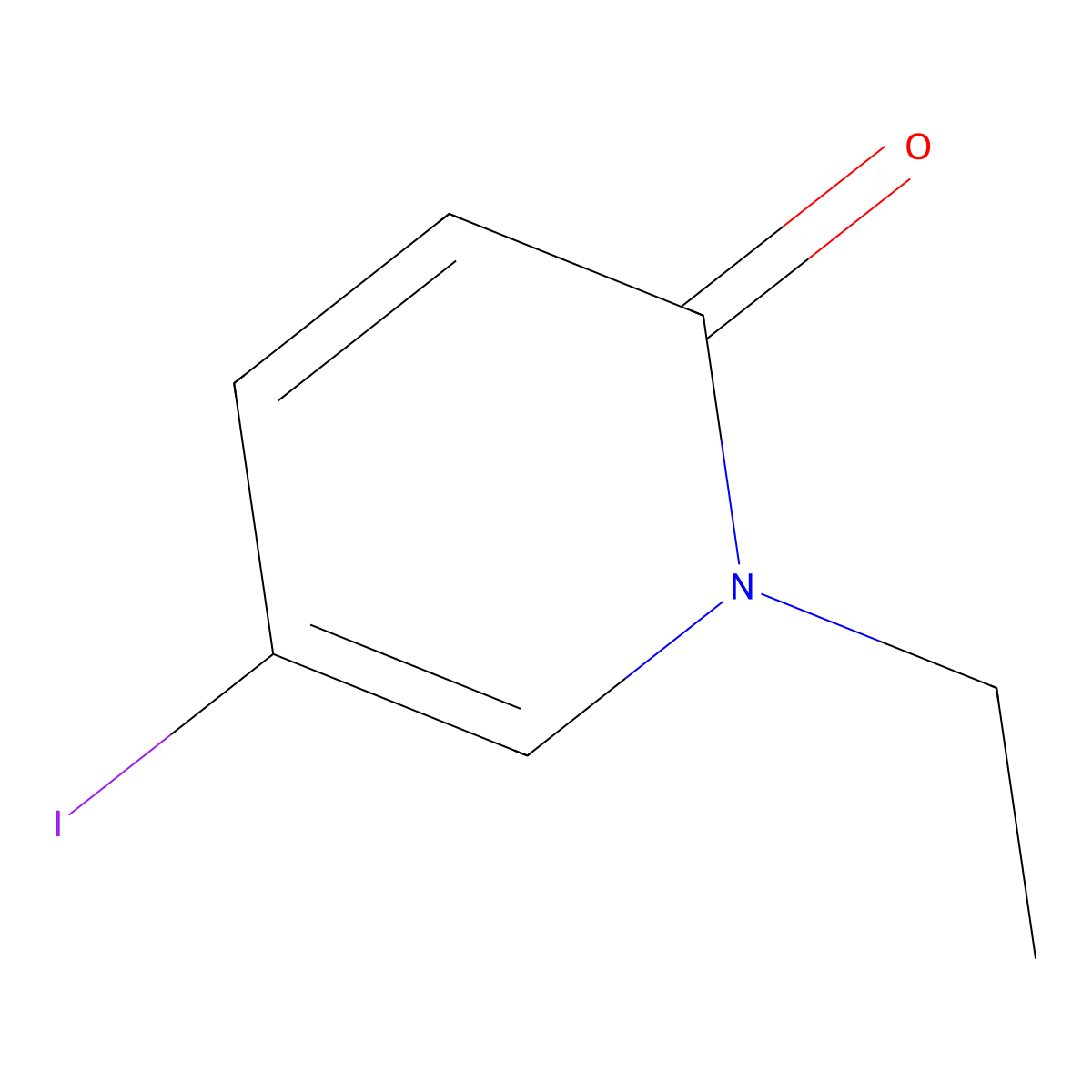 1-Ethyl-5-iodopyridin-2(1H)-one molecular structure, CAS 856161-04-1