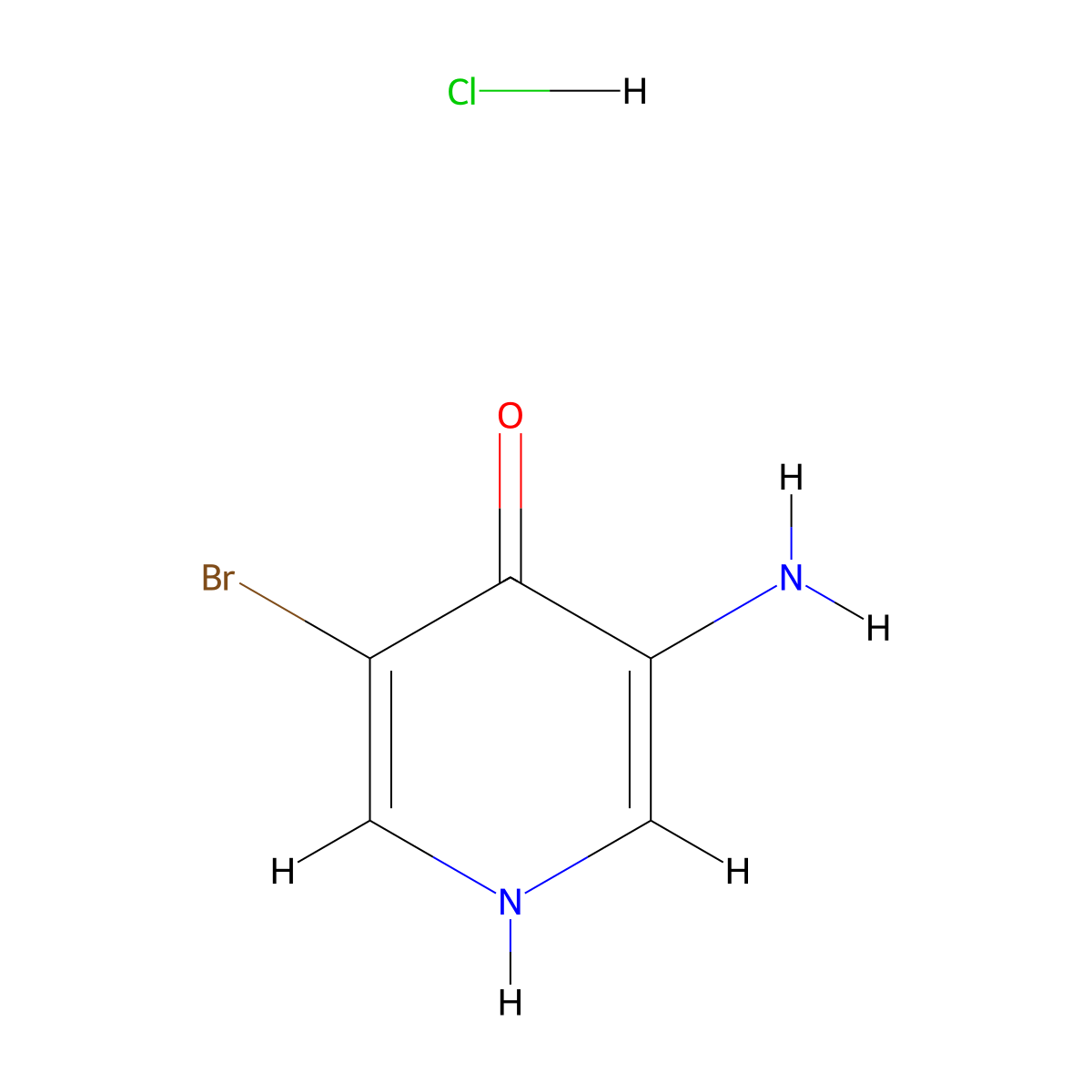 3-Amino-5-bromopyridin-4-ol hydrochloride molecular structure, CAS 856161-17-6