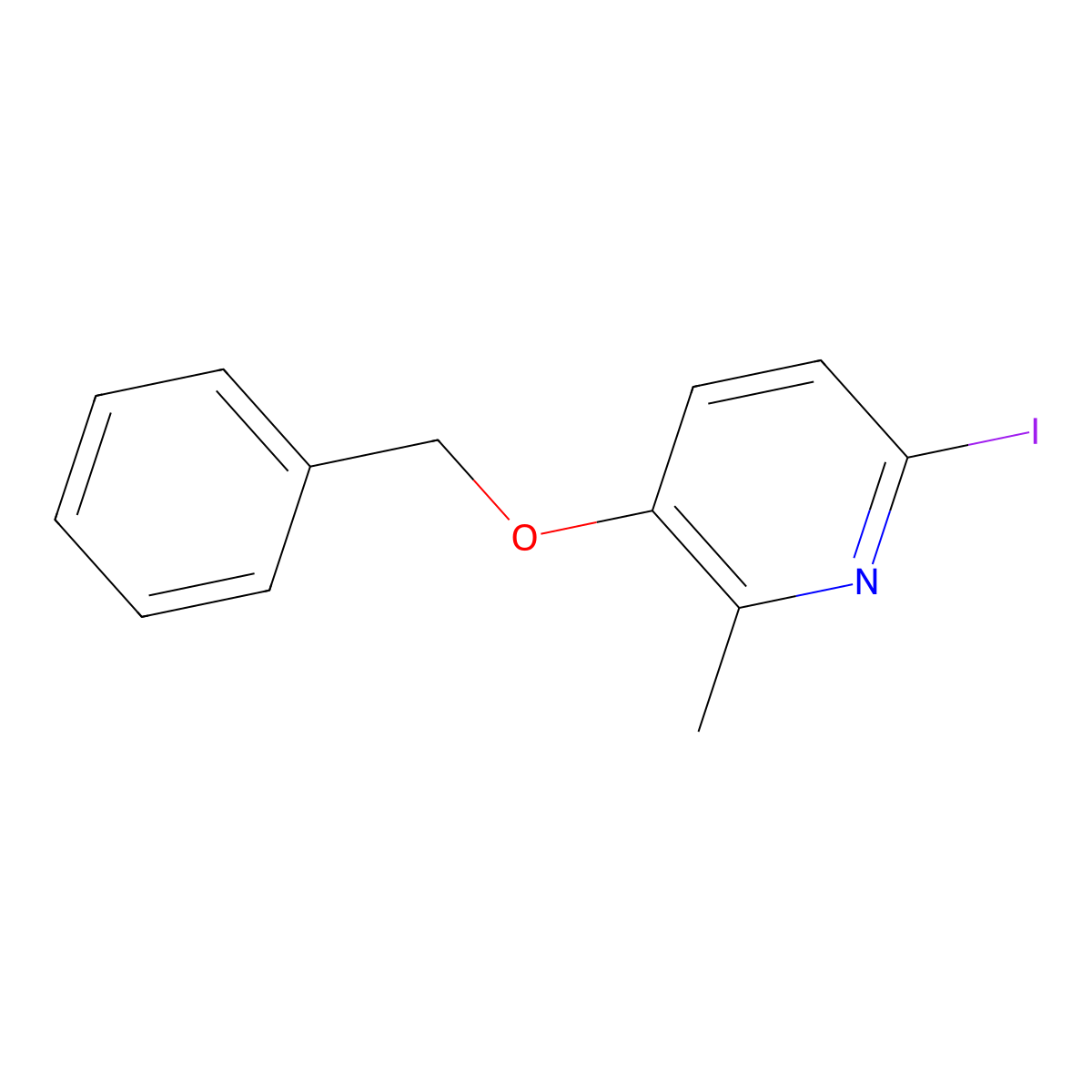3-(Benzyloxy)-6-iodo-2-methylpyridine molecular structure, CAS 856165-76-9